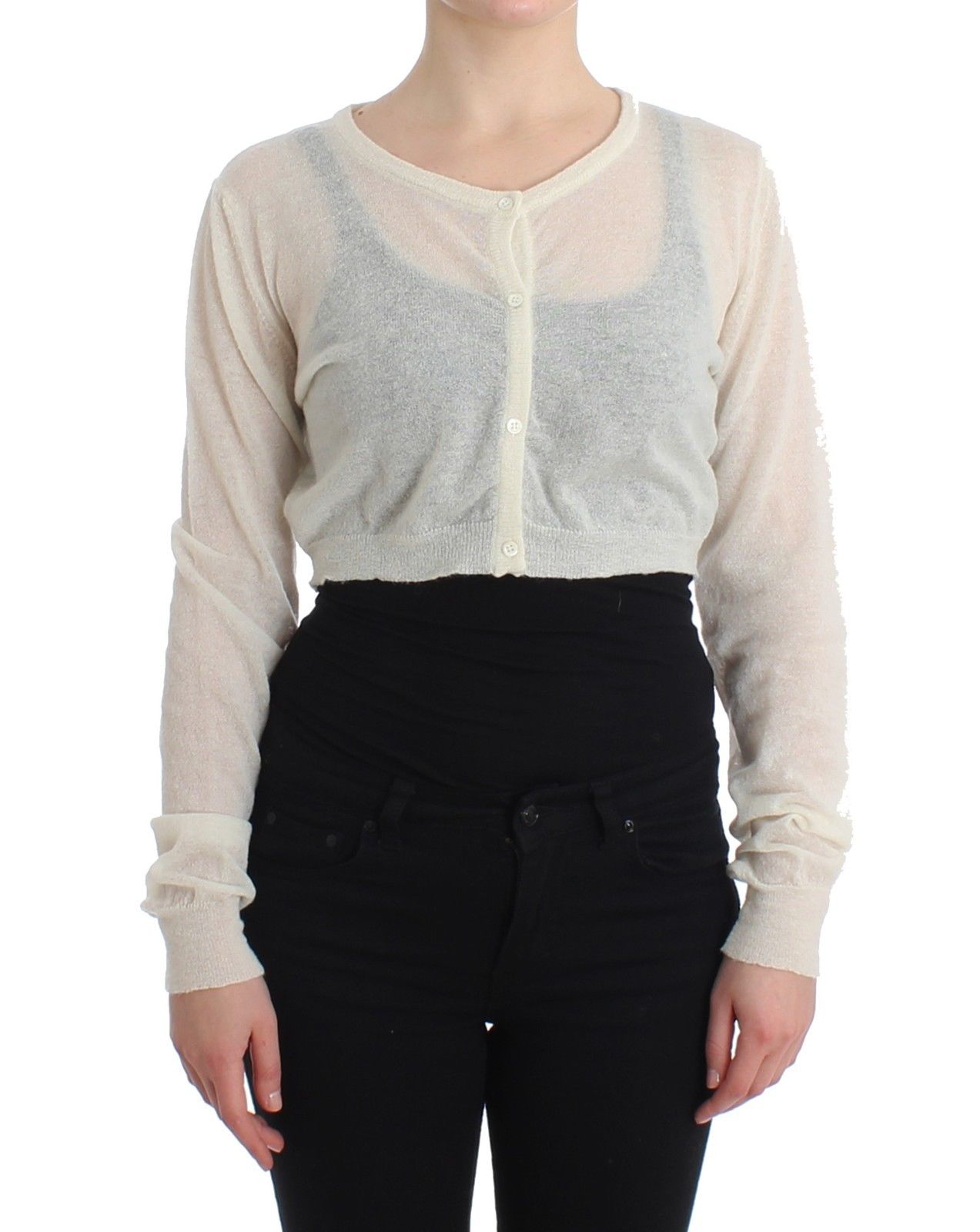 Ermanno Scervino Women's Cardigan White SIG11518 - IT48 | XL