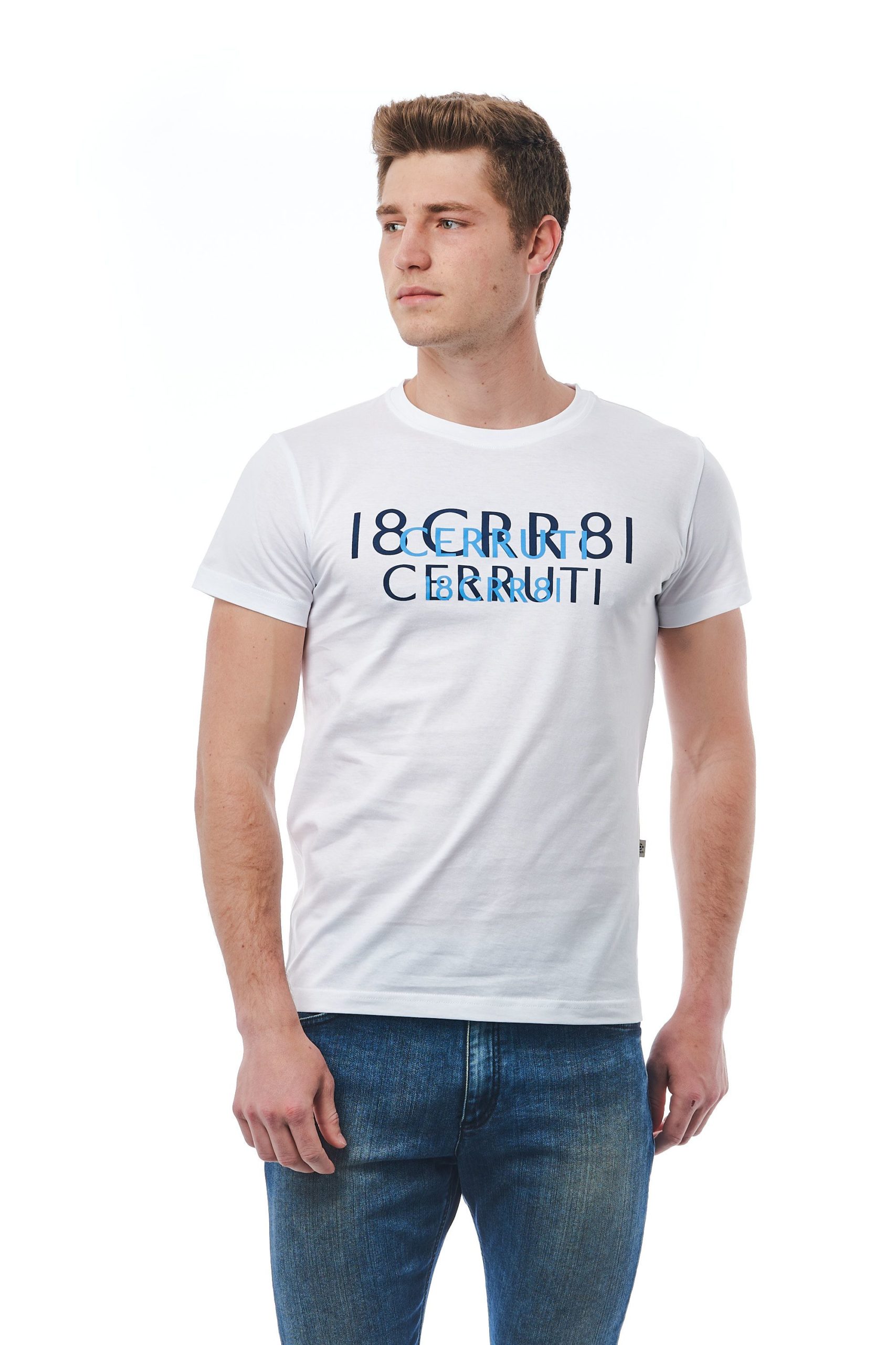Cerruti 1881 Men's Ghiaccio Ice T-Shirt White CE1409798 - M