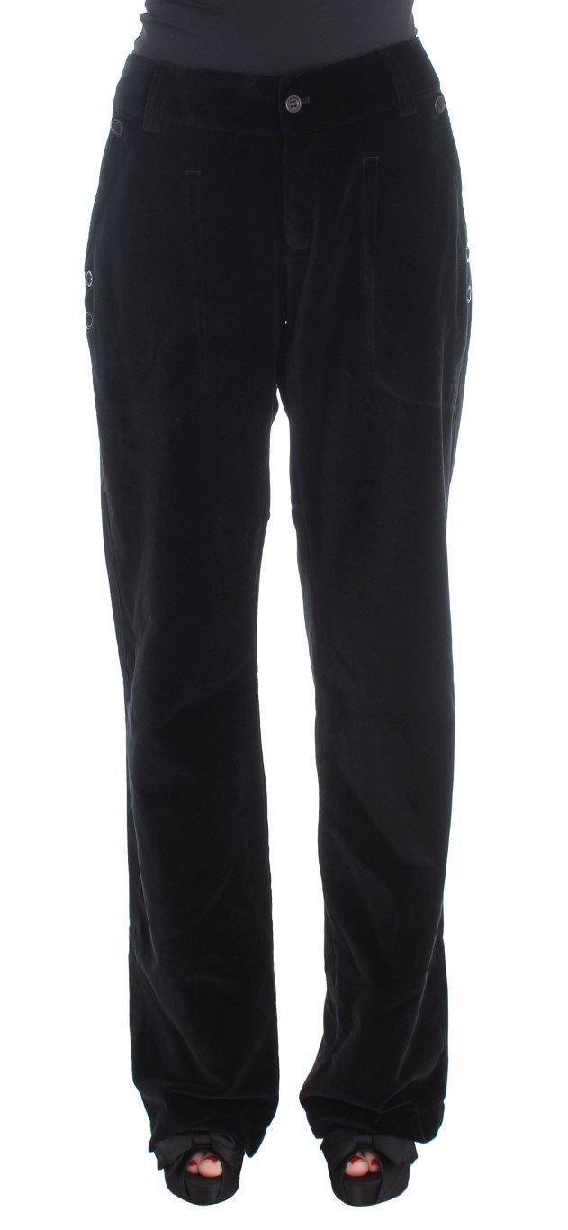 Ermanno Scervino Women's Straight Legs Trouser Black SIG30393 - IT46|XL