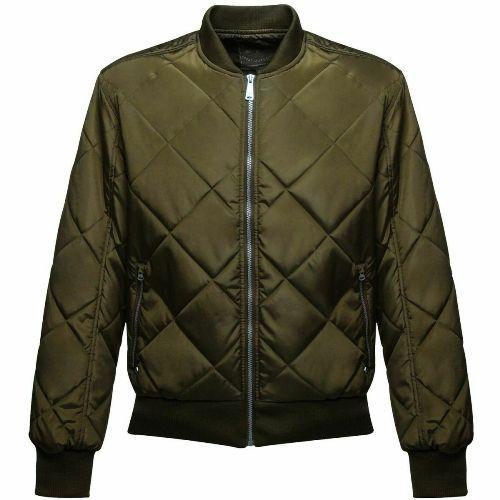 Regatta Men's Fallowfield Diamond Quilted Jacket Various Colours TRA456_41C - Dark Khaki XS