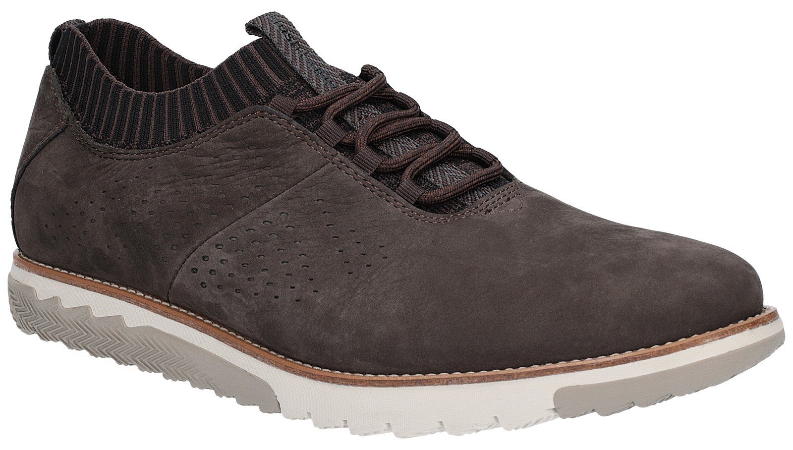 Hush Puppies Men's Expert Knit Lace Up Trainer Various Colours 27360 - Off Black 7