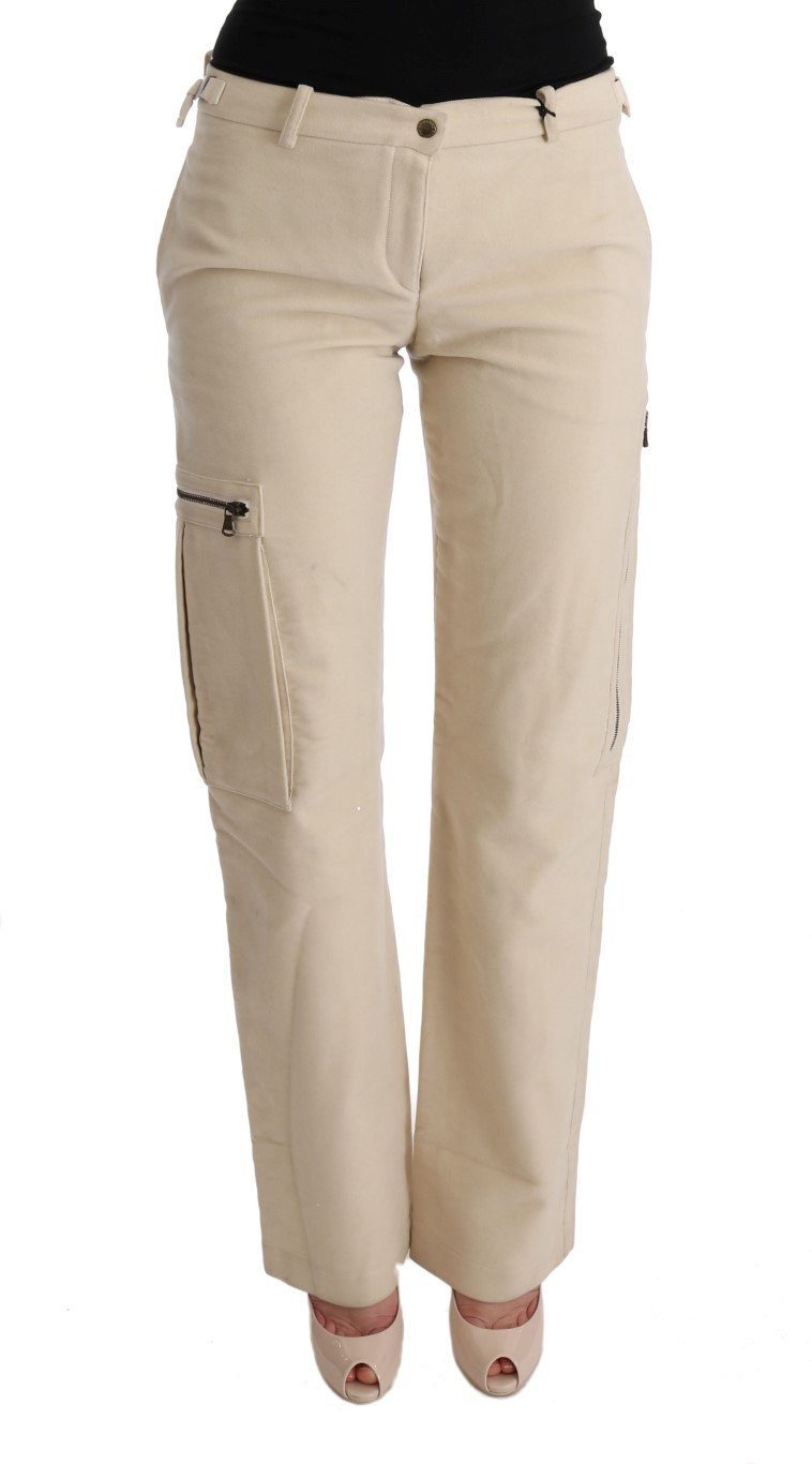 Ermanno Scervino Women's Cropped Regular Fit Trouser Beige SIG30351 - IT42|M