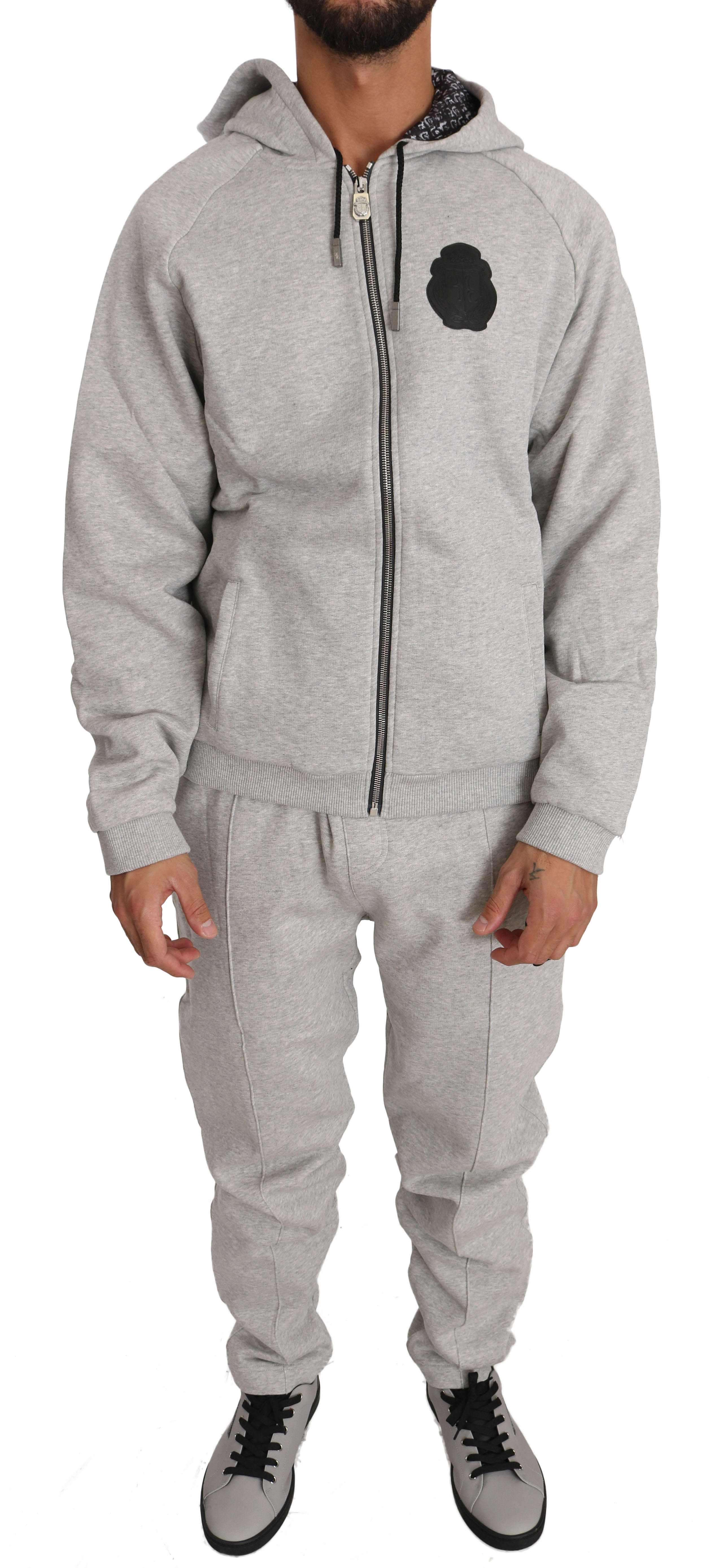 Billionaire Italian Couture Men's Hoodie Tracksuit Grey BIL1028 - L