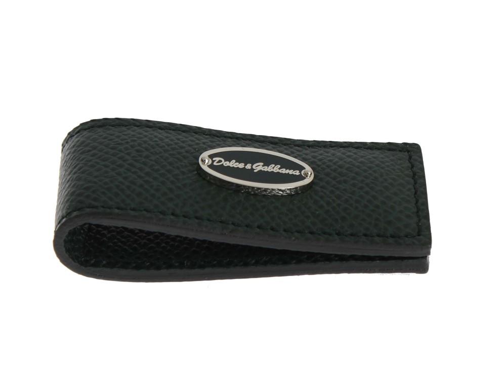 Dolce & Gabbana Men's Leather Magnet Money Clip Green SIG31662