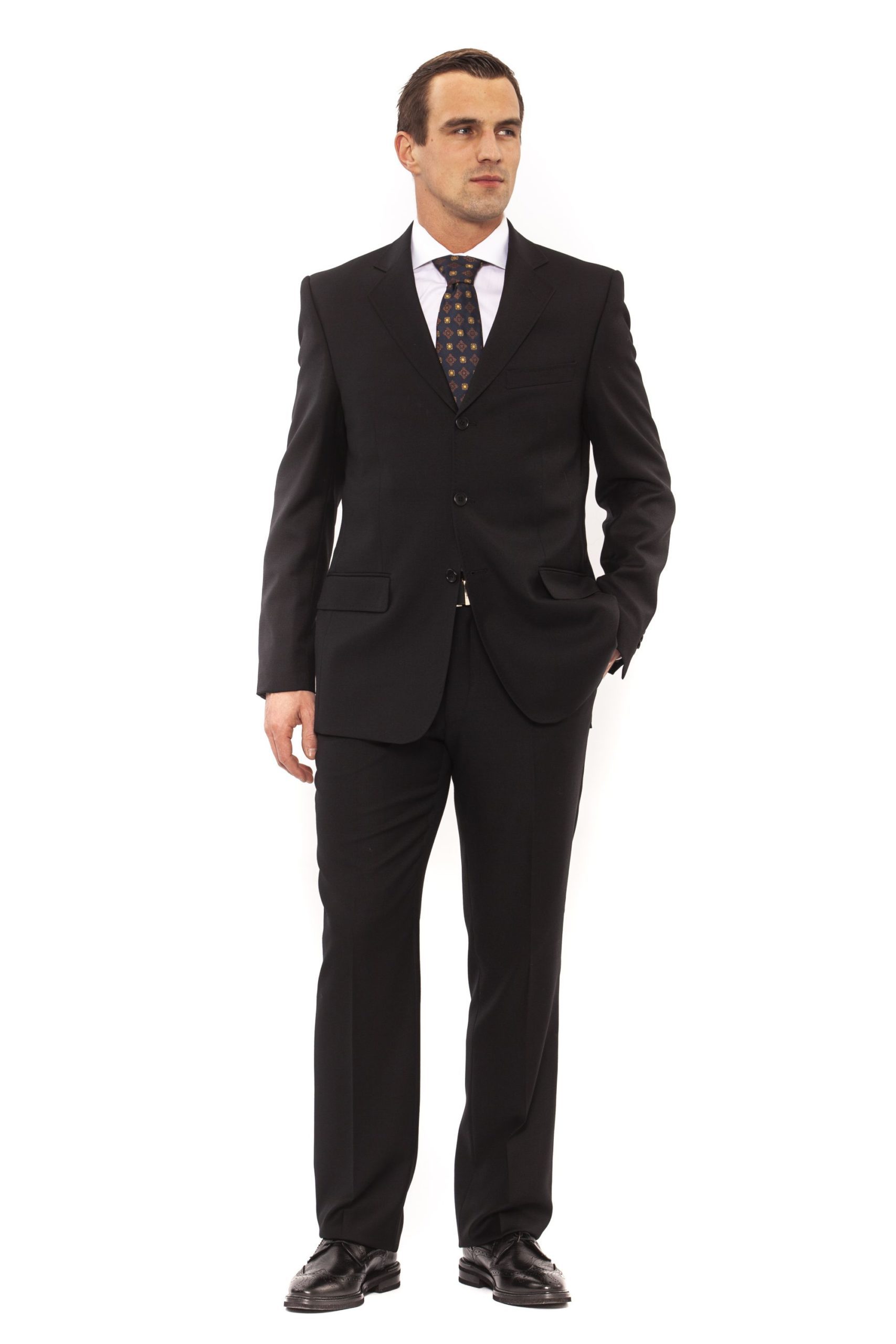 Ferre Men's Clothing Nero Suit Black FE991810 - IT52 | L