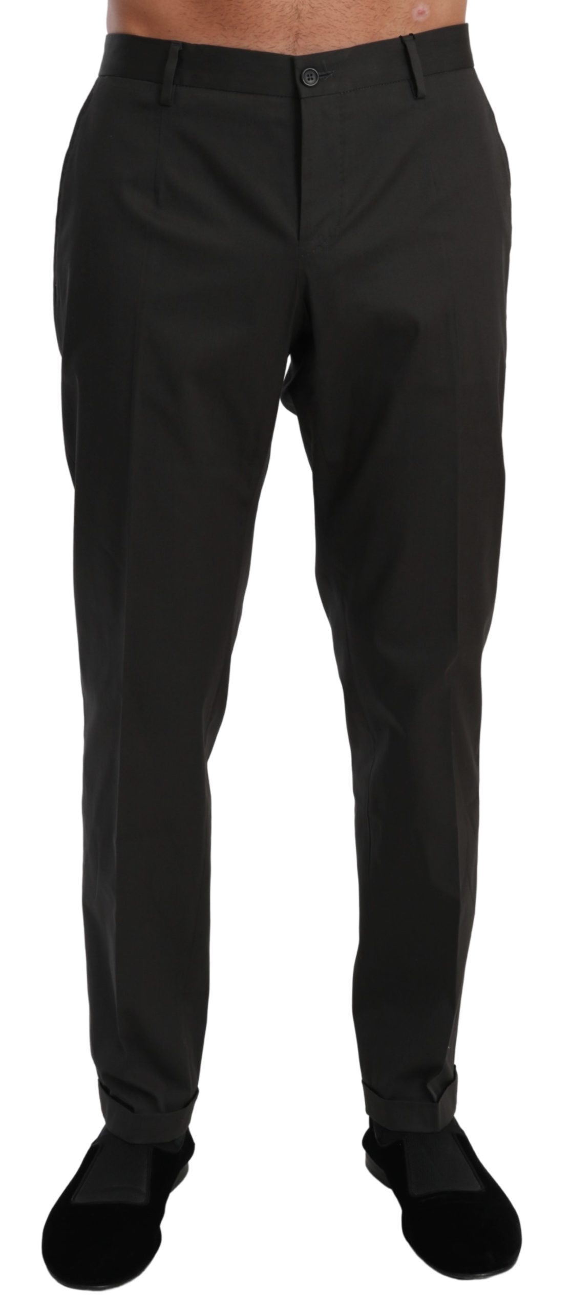 Dolce & Gabbana Men's Chinos Dress Cotton Stretch Trouser Gray PAN70999 - IT50 | L