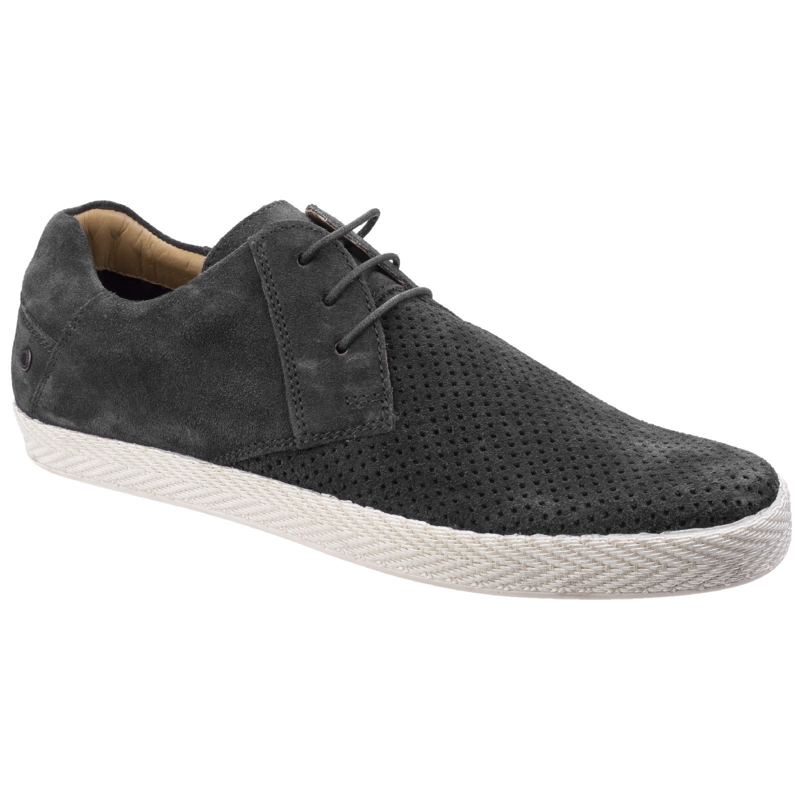 Base London Men's Keel Suede Leather Casual Trainer 26597-44546 - DarkGrey 7