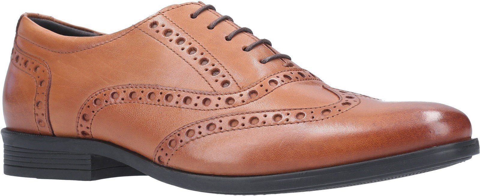 Hush Puppies Men's Oaken Brogue Shoe Various Colours 29188 - Dark Brown 6