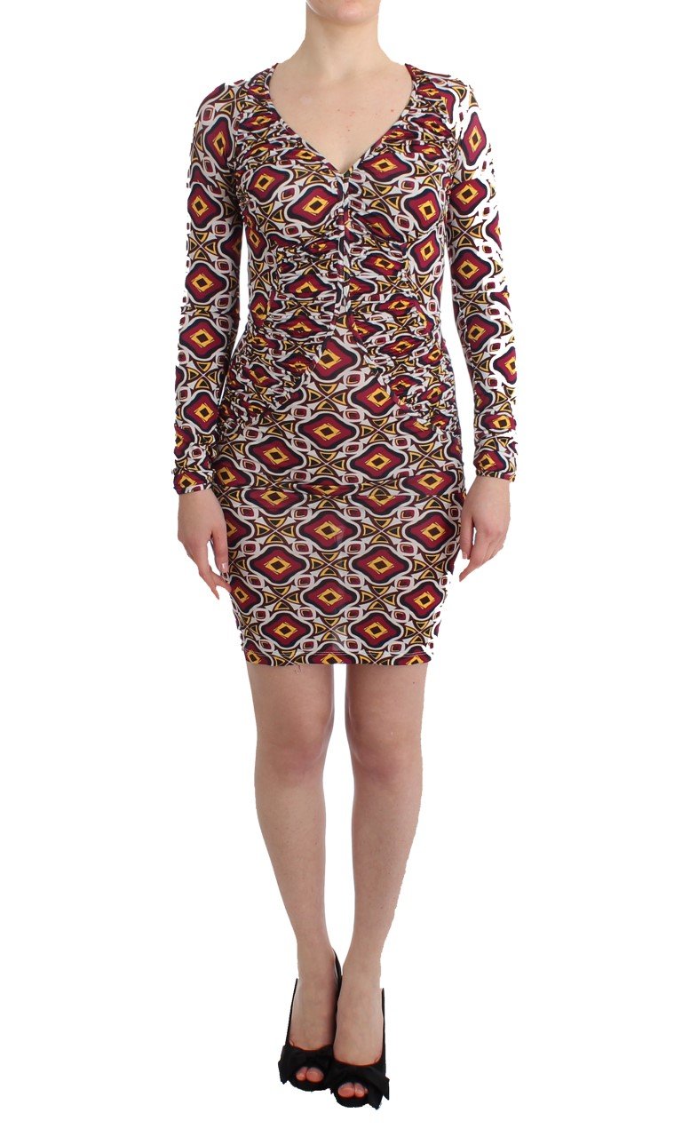 GF Ferre Women's Longsleeved Viscose Shift Dress Multicolor SIG11519 - IT40|S