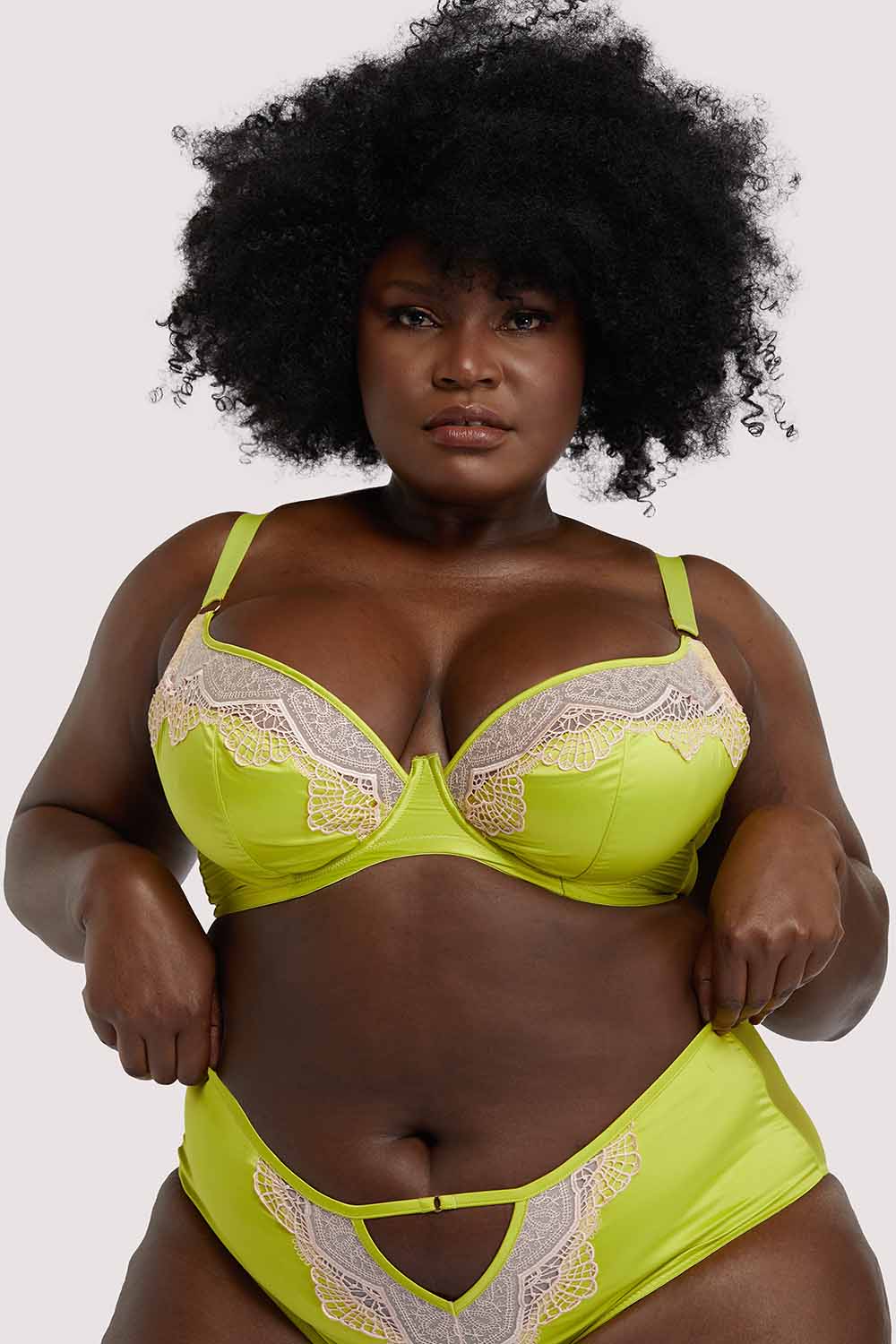 Gabi Fresh Vivi Chartreuse Plunge Bra 42FF