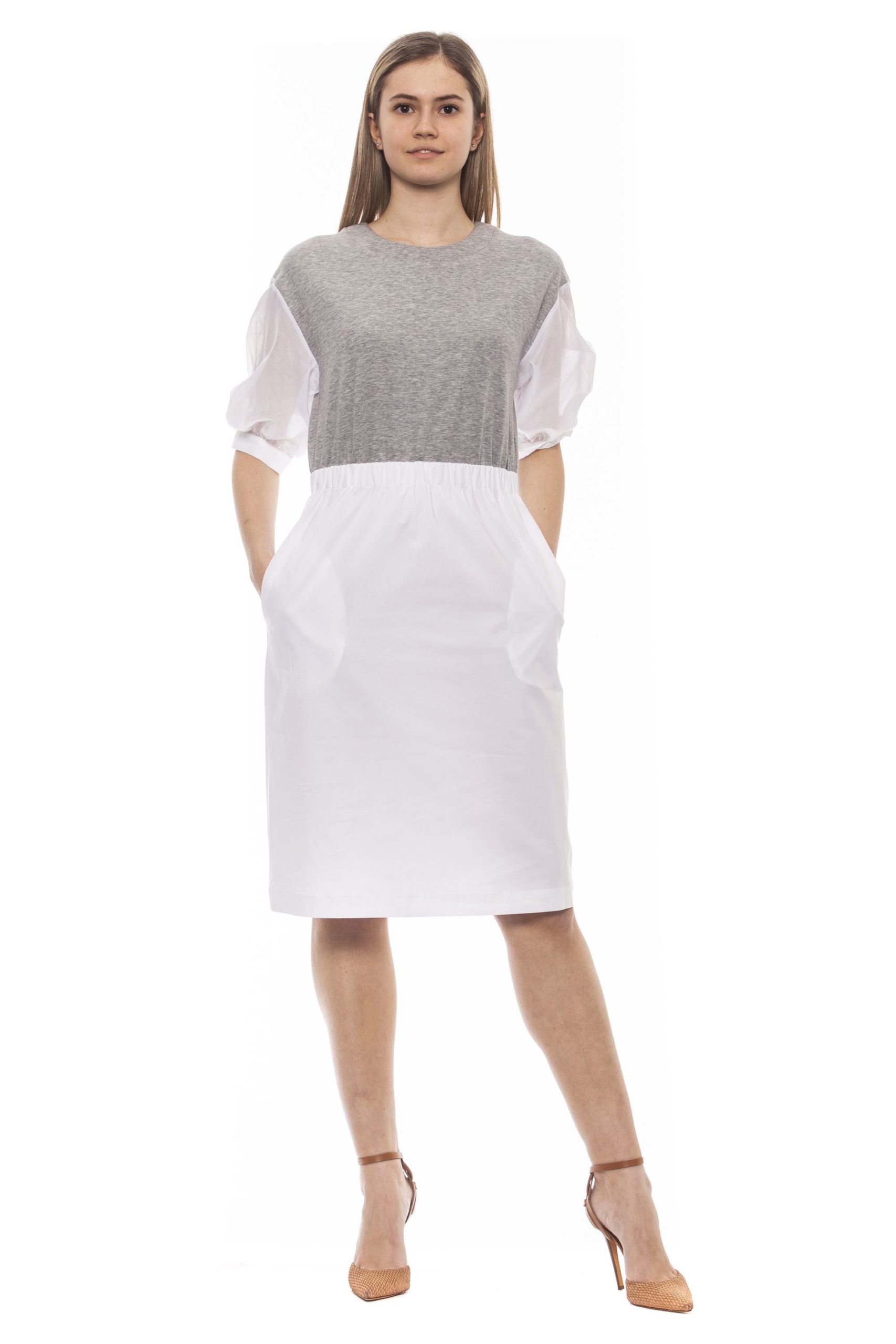 Peserico Women's Grigio Dress Gray PE1383200 - IT42 | S