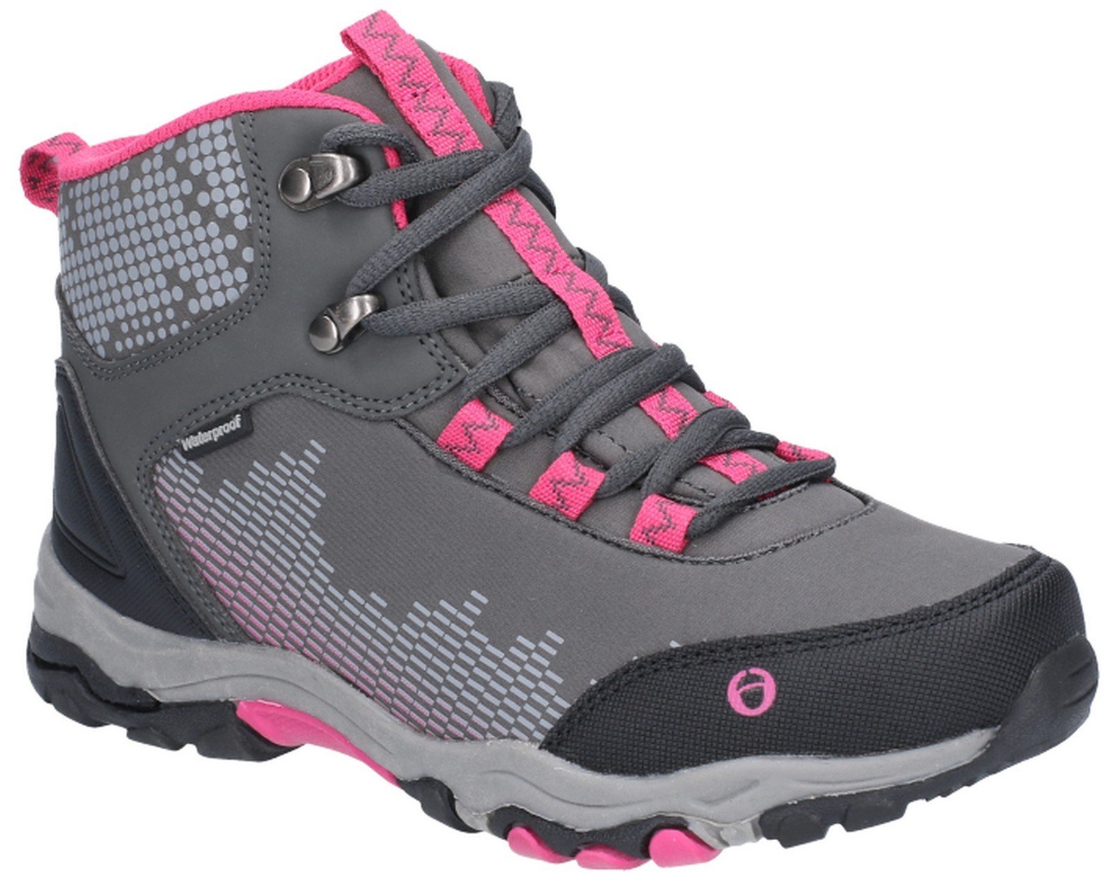 Cotswold Kid's Ducklington Lace Up Hiking Waterproof Boot Multicolor 28251 - Grey/Pink 10.5