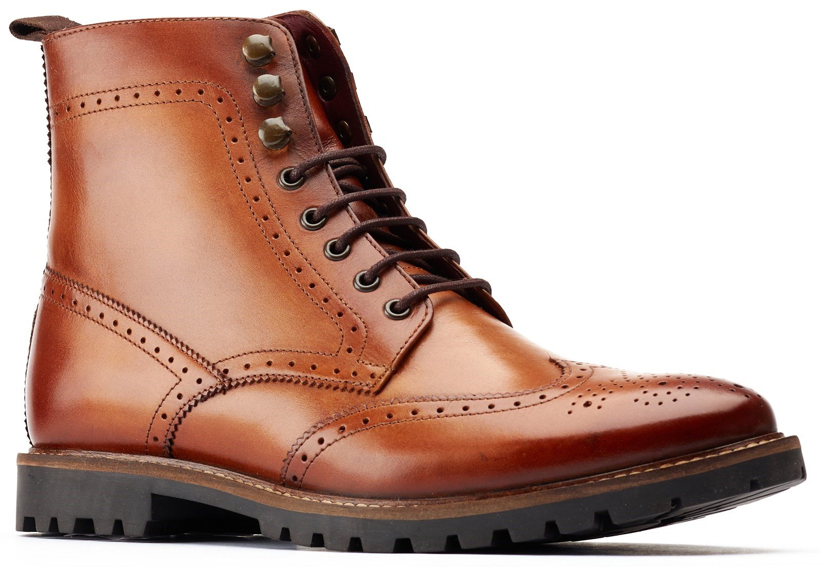 Base London Men's Boone Lace Up Boot Tan 31465 - Tan 6