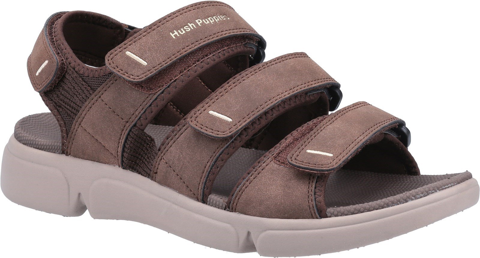 Hush Puppies Men's Raul Multi Velcro Sandal Various Colours 31983 - Brown 6