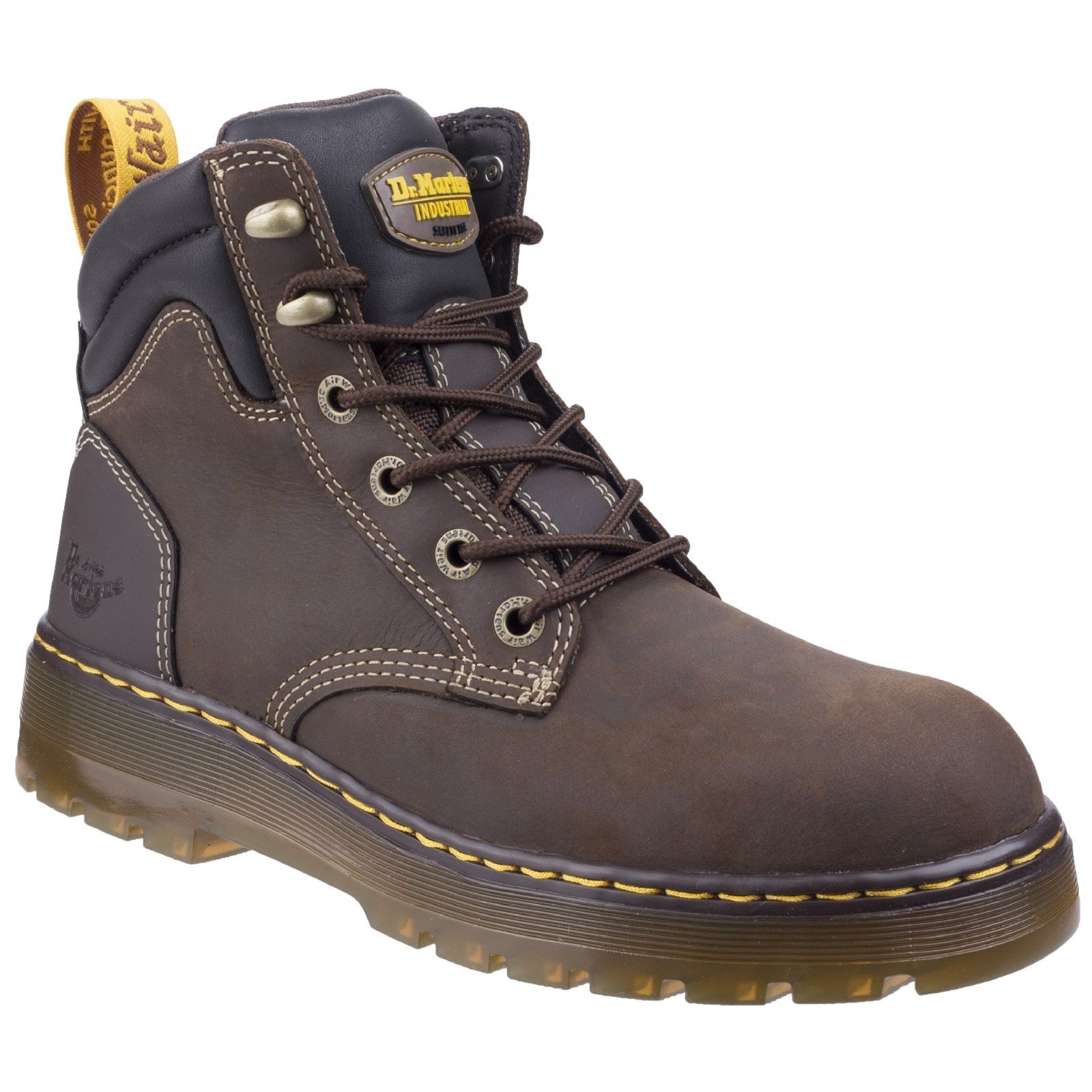 Dr Martens Unisex Brace Hiking Style Safety Boot Various Colours 27702-46606 - Dark Brown Republic 4