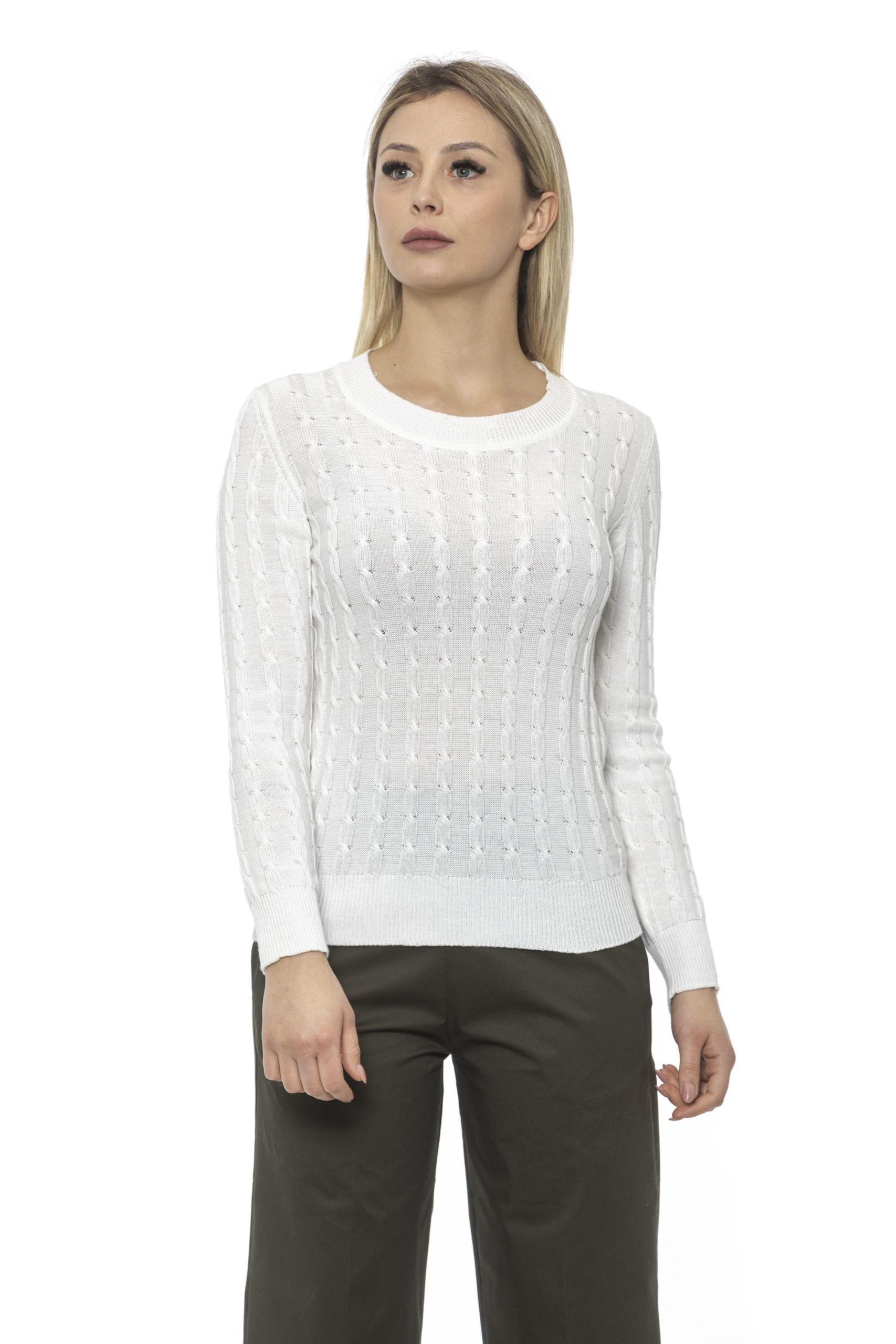 Alpha Studio Women's E C R U' Sweater White AL1375218 - IT40 | XS