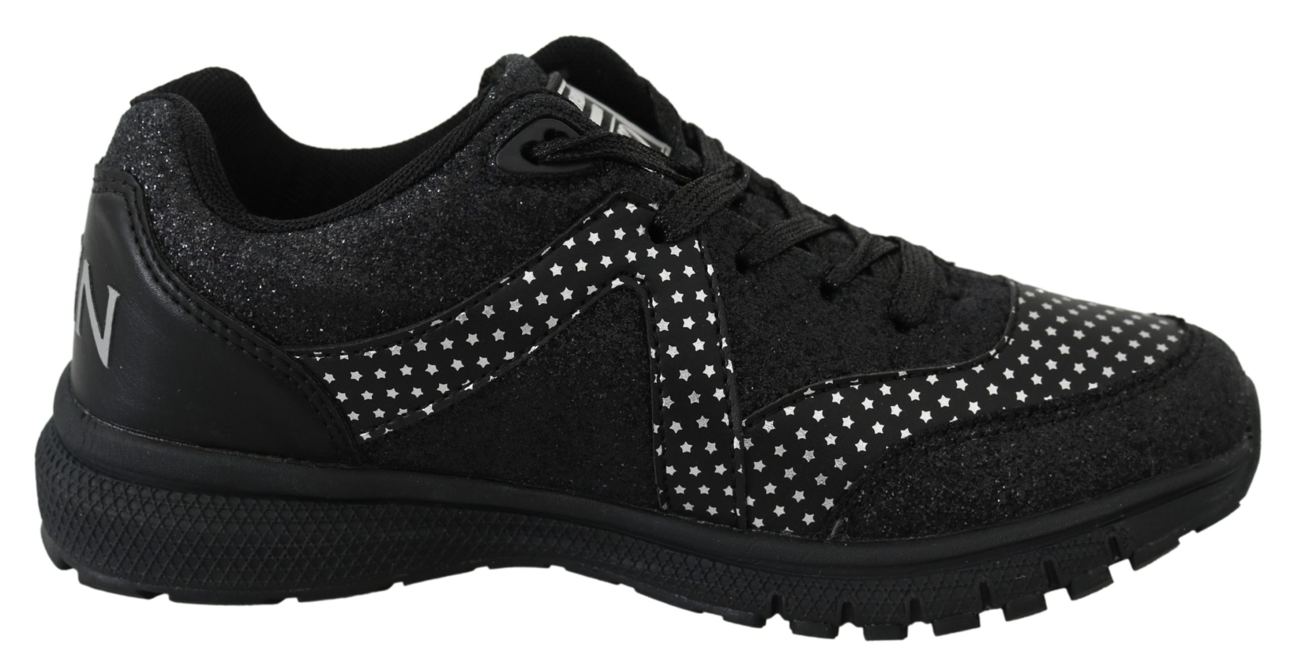 Black Polyester Runner Jasmines Sneakers Shoes - EU38/US8