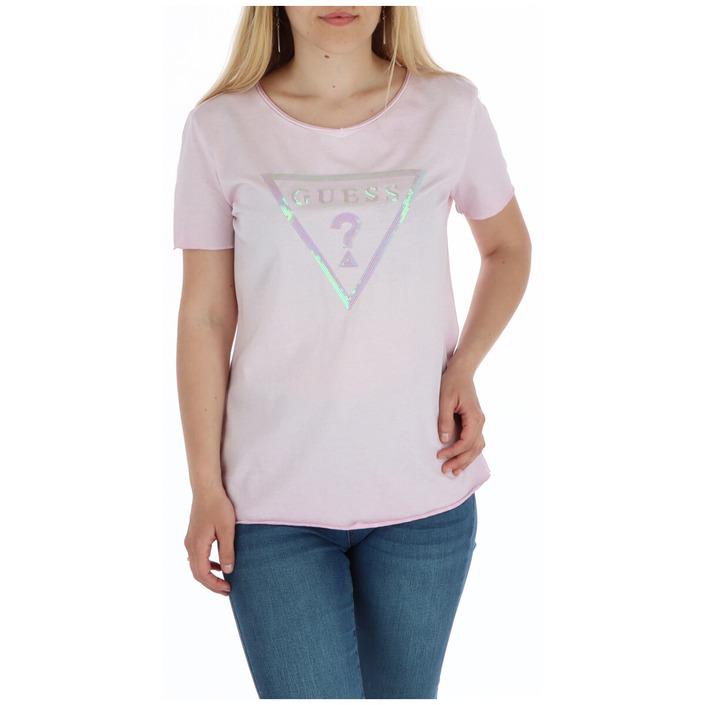 Guess Women's T-Shirt Pink 258494 - pink XS