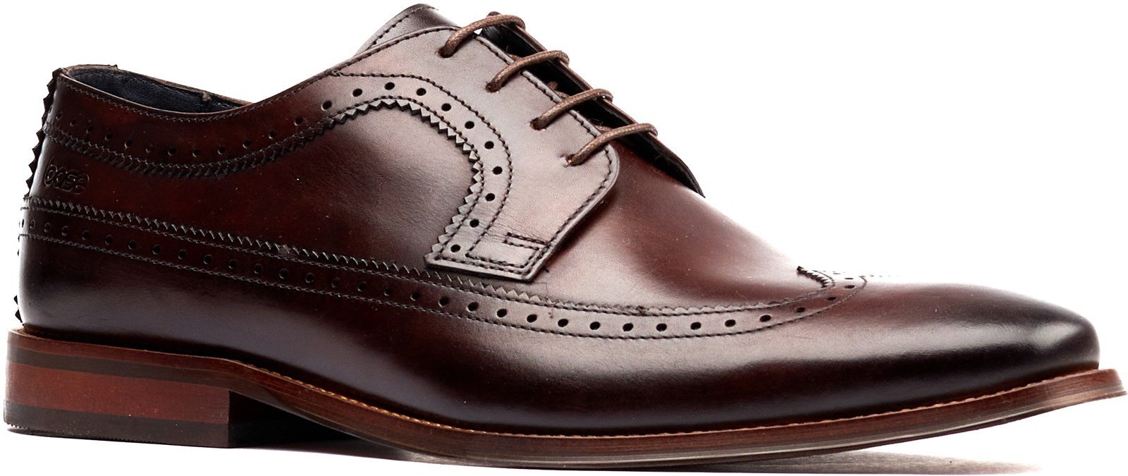 Base London Men's Havisham Plain Toe Derby Shoe Various Colours 32247 - Brown 9