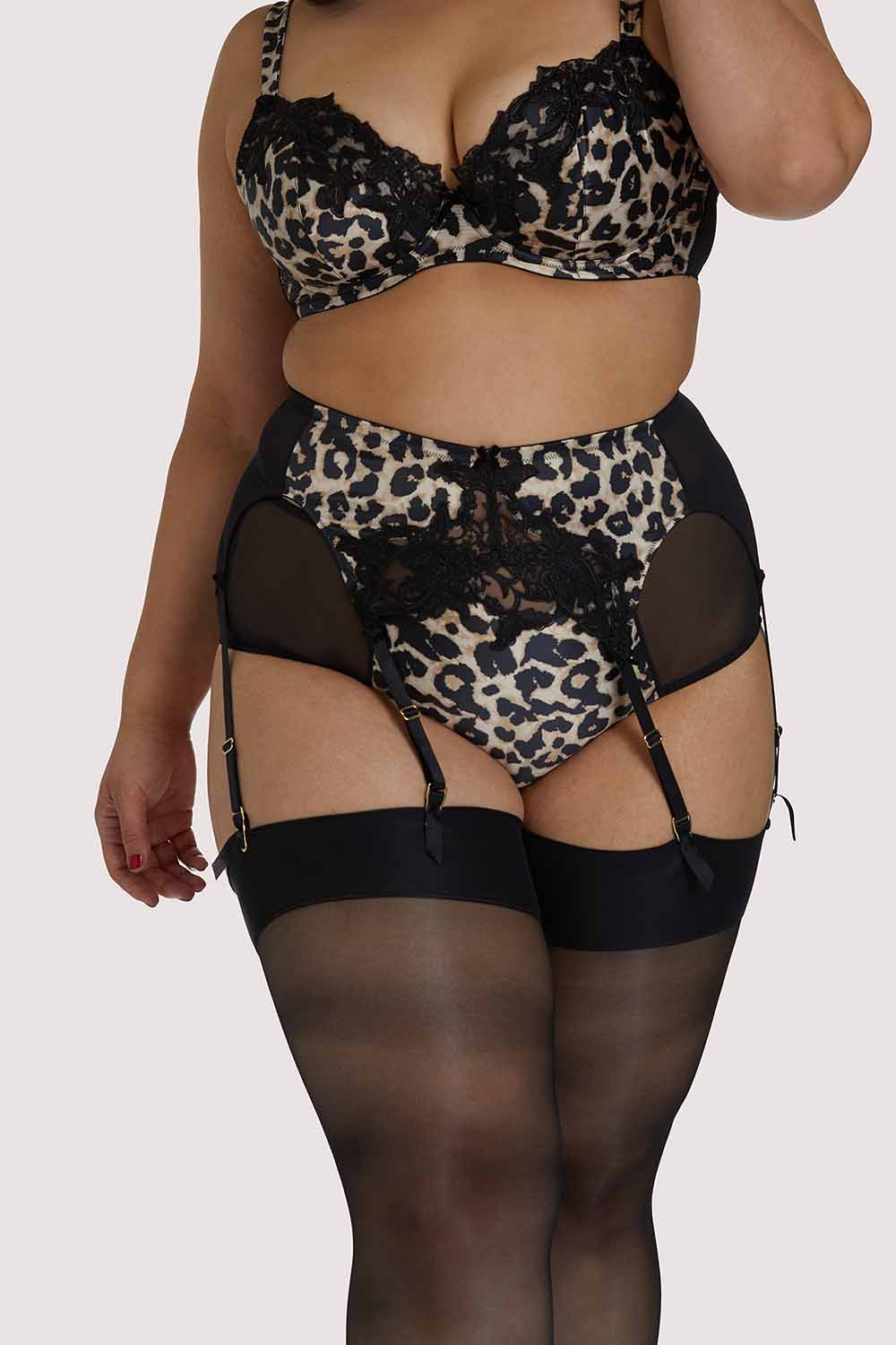 Dita Von Teese Millicent Leopard Curve Suspender Belt UK 18 / US 14