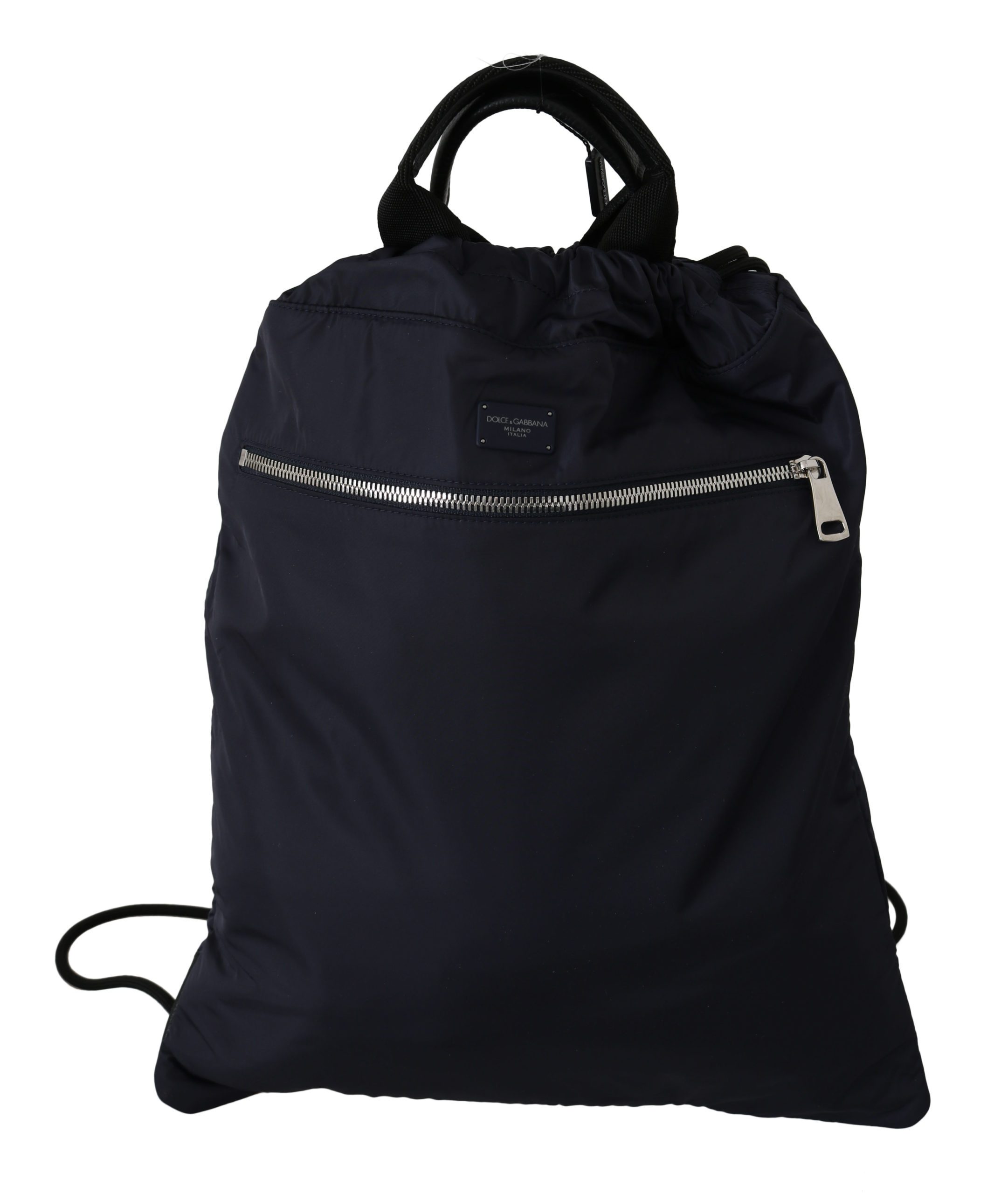Dolce & Gabbana Men's Nylon Nap Sack Drawstring Backpack Black VAS8750
