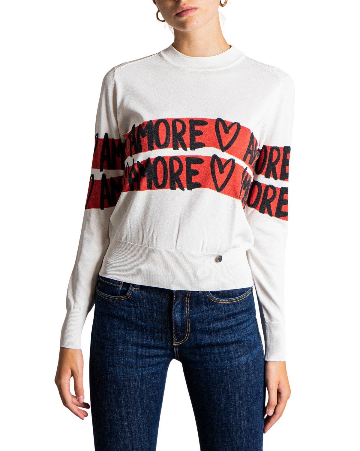 Desigual Women's Sweater Black 319393 - white XS