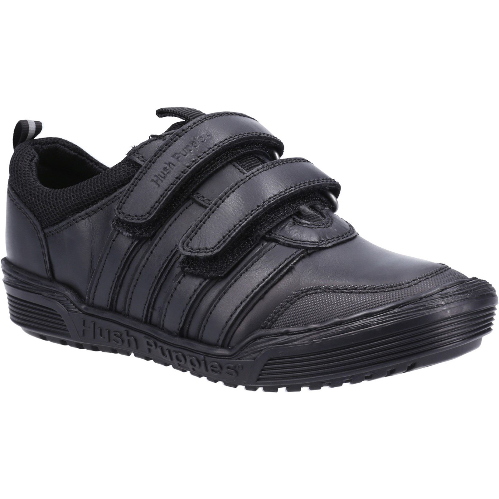 Hush Puppies Kid's Jake School Shoe Black 32736 - Black 12