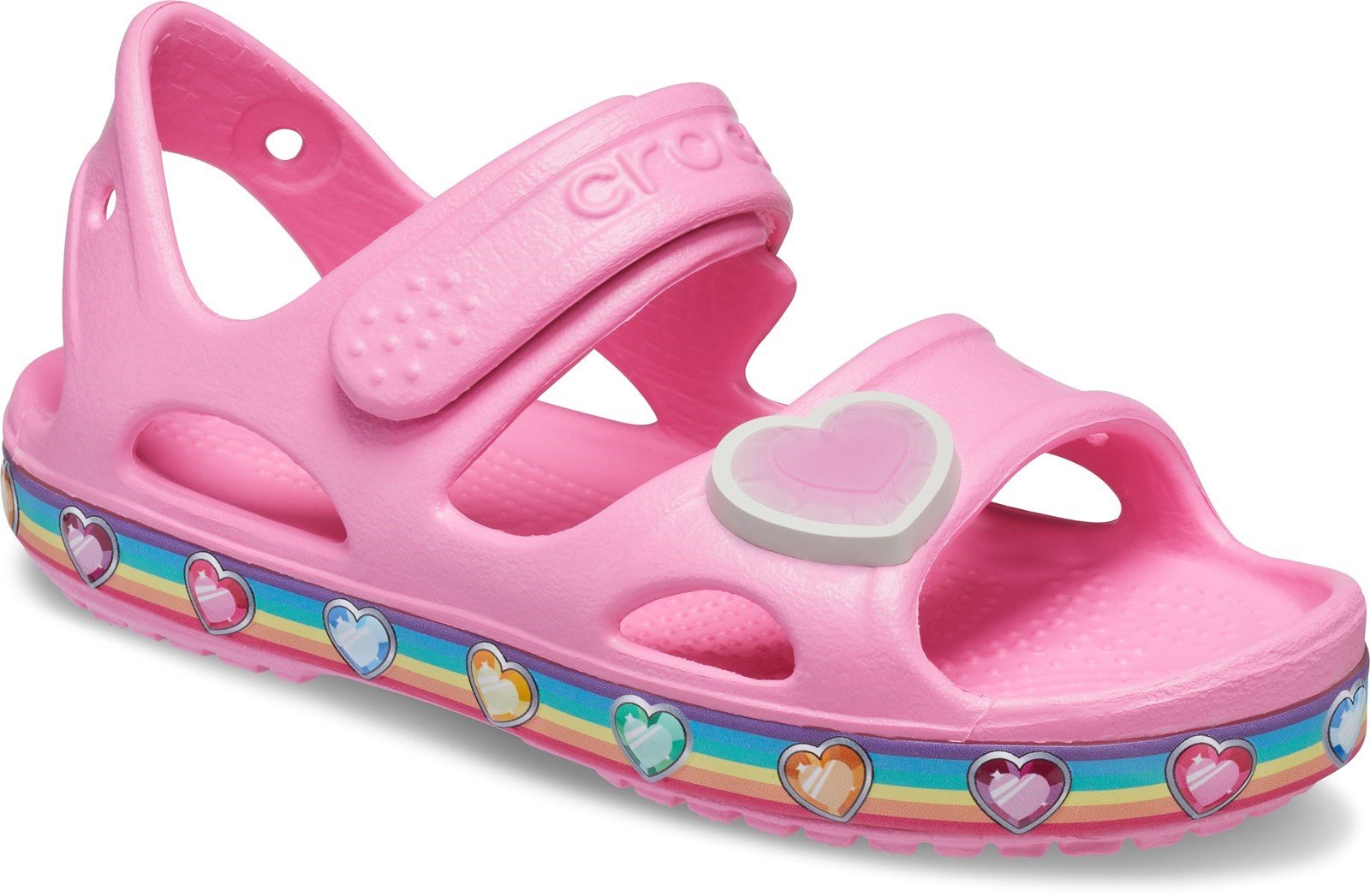 Crocs Kid's Fun Lab Rainbow Sandal Pink Lemonade 31881 - Pink Lemonade 4