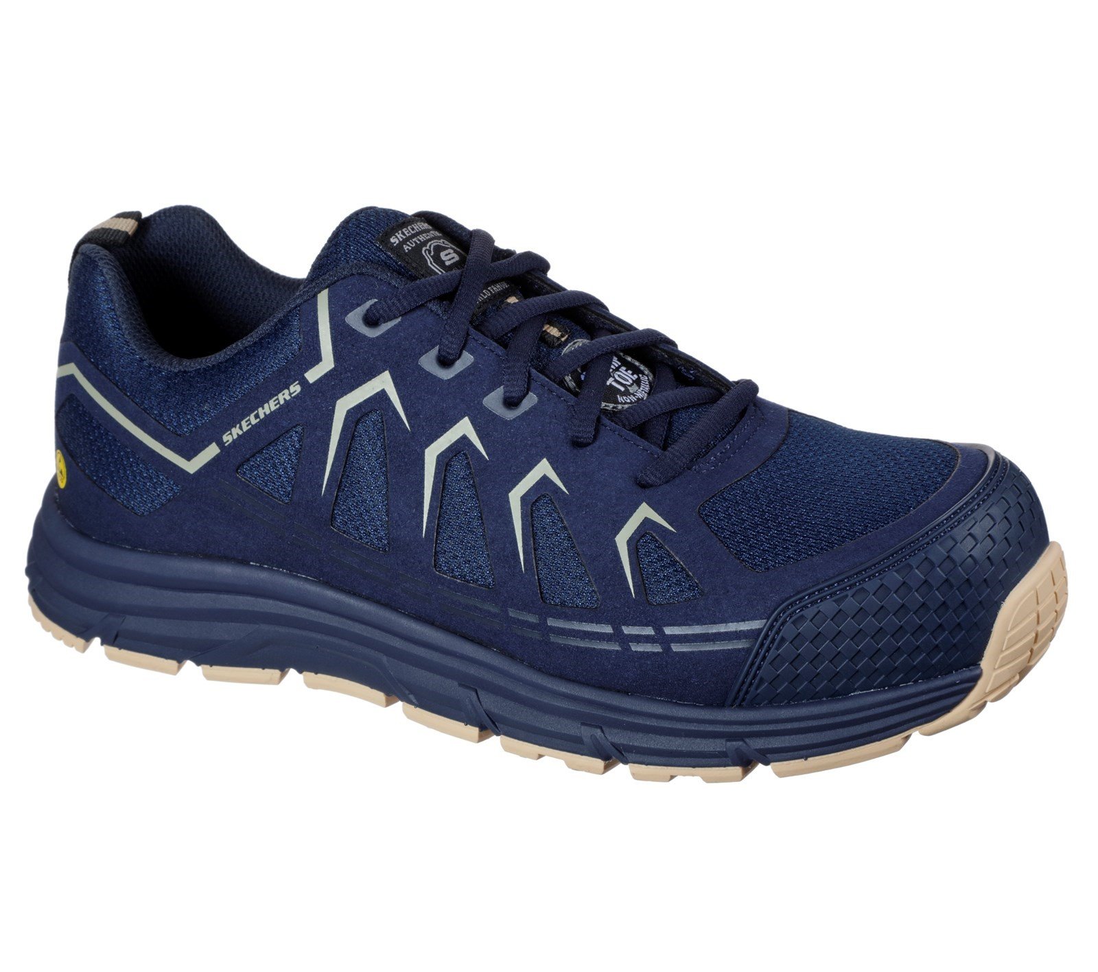 Skechers Unisex Malad Safety Trainer Various Colours 32623 - Navy/Tan 6
