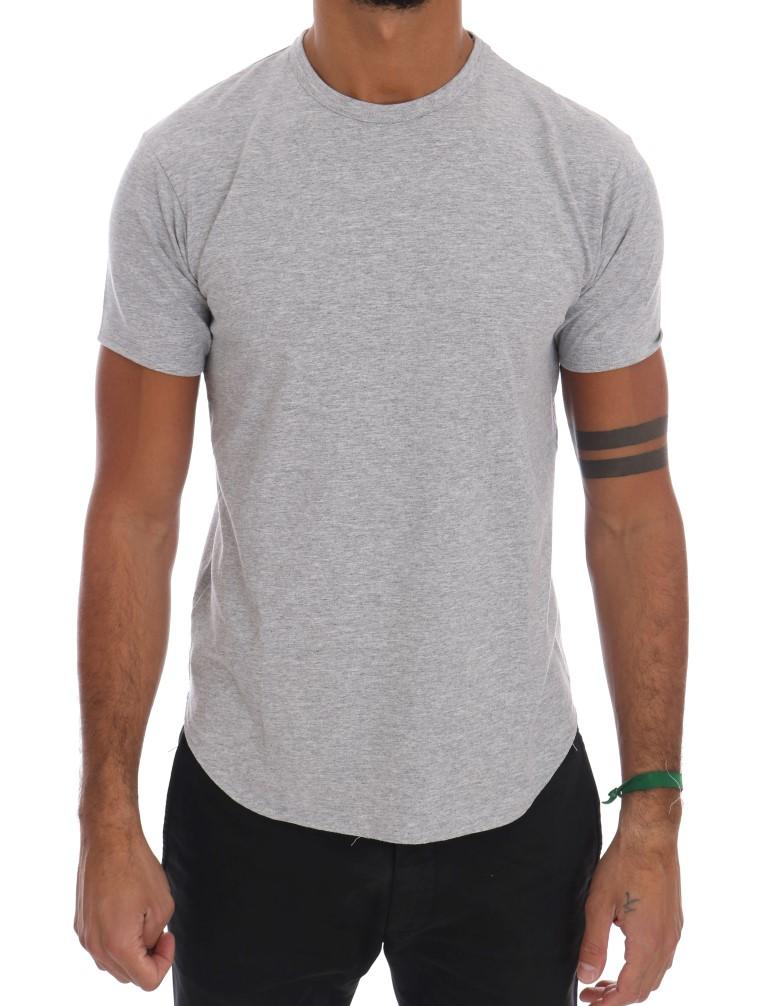 Daniele Alessandrini Men's Cotton Crew-neck T-Shirt Gray TSH1308 - S