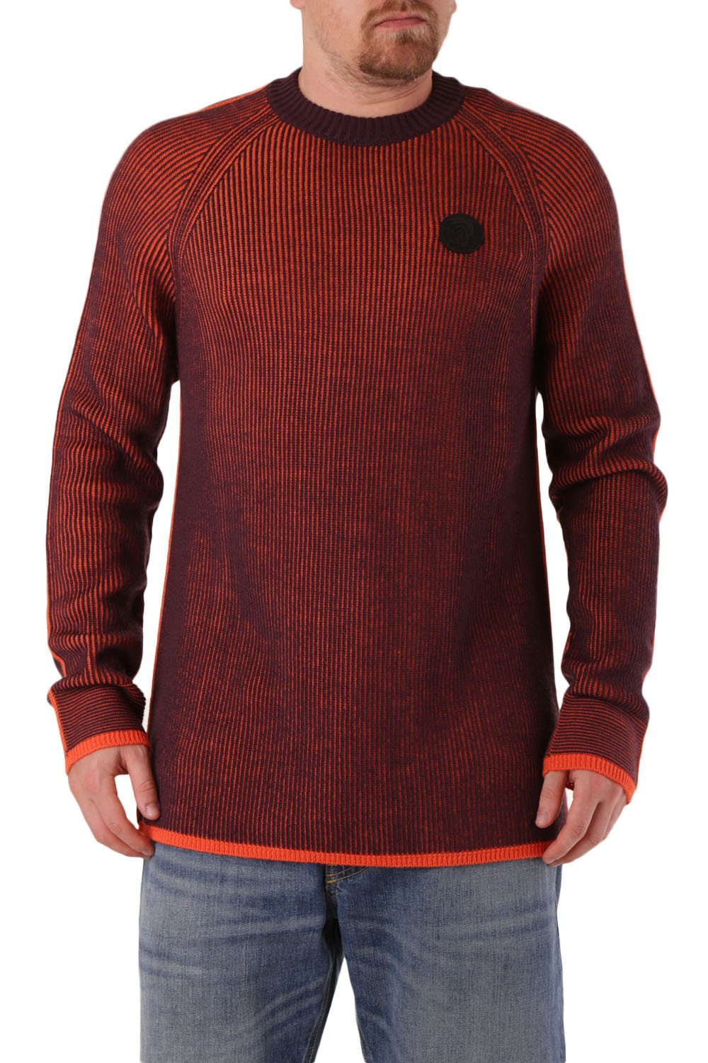 Diesel Men's Sweatshirt Various Colours 312586 - orange-2 L