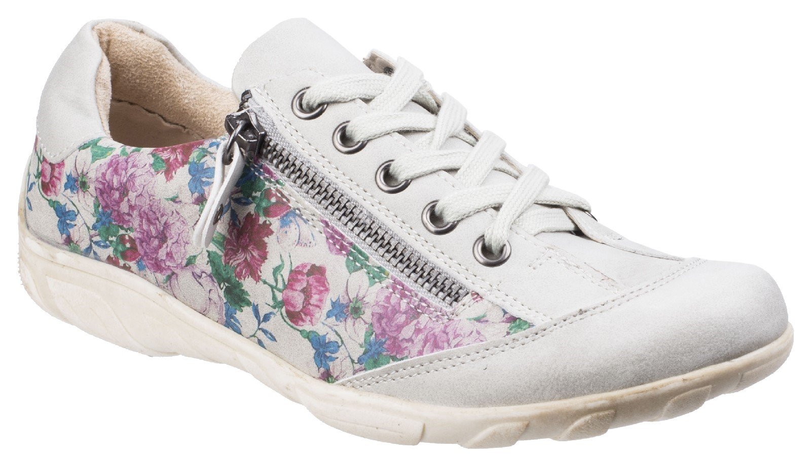 Fleet & Foster Women's Juniper Lace Up Trainer Black 26286-43844 - Floral 3