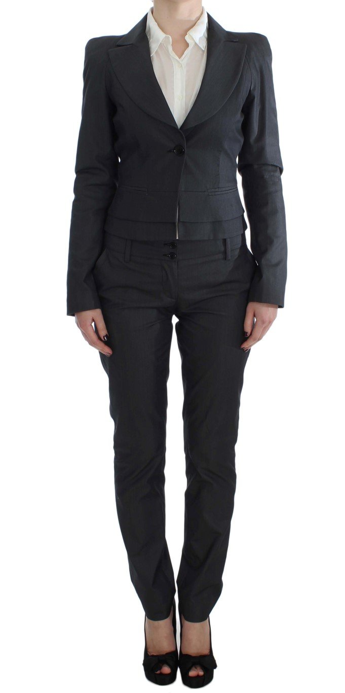 Exte Women's One Button Two Piece Suit Gray SIG30912 - IT42|M