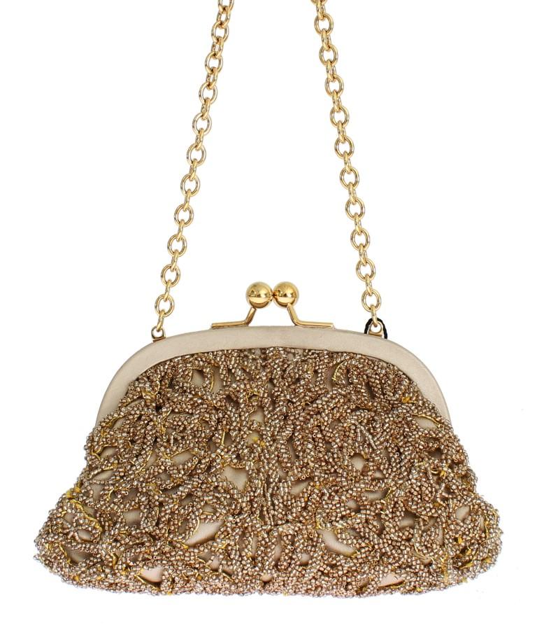 Dolce & Gabbana Women's Sequined Clutch Bag Yellow SIG13423