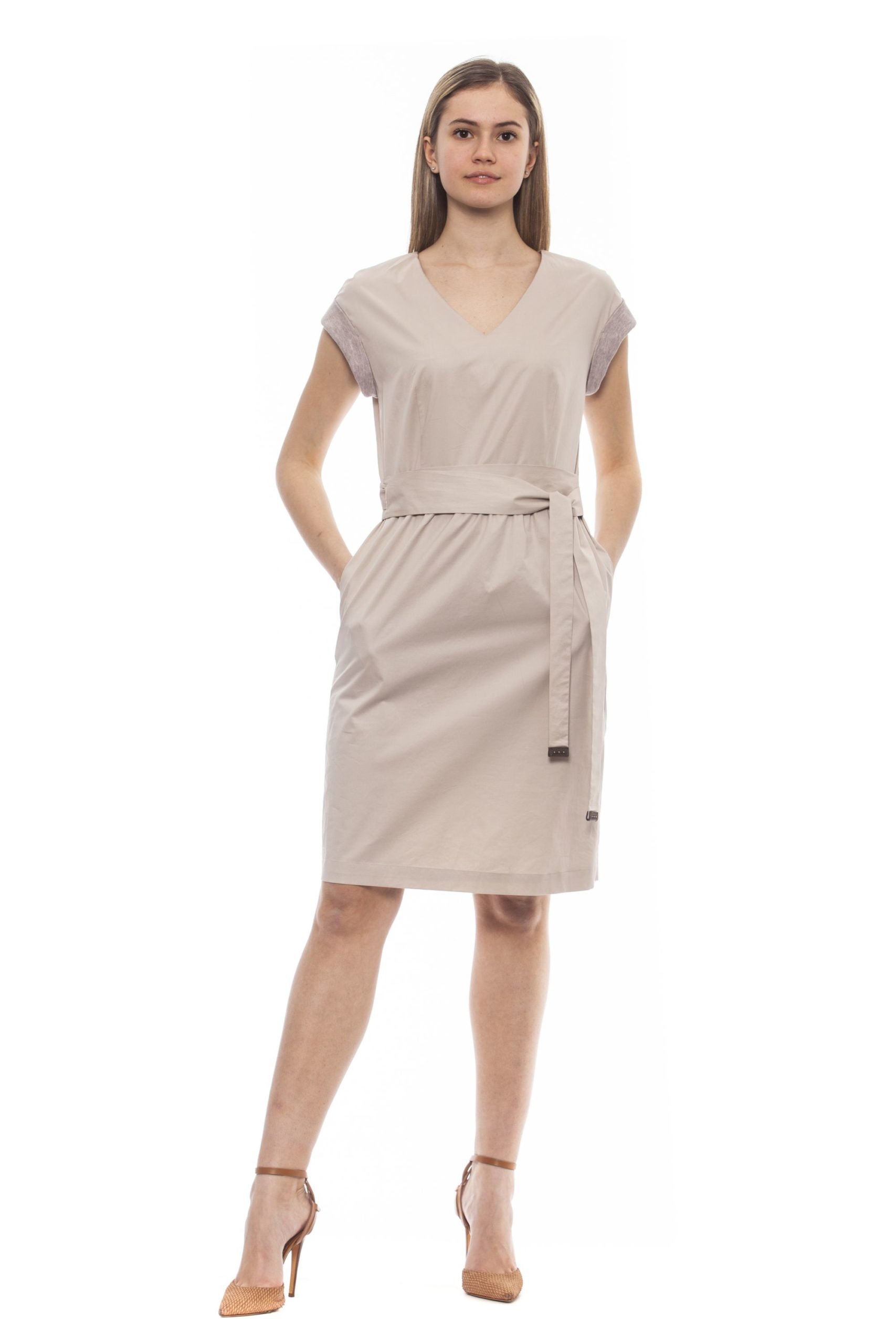 Peserico Women's Dress Beige PE1383262 - IT42 | S