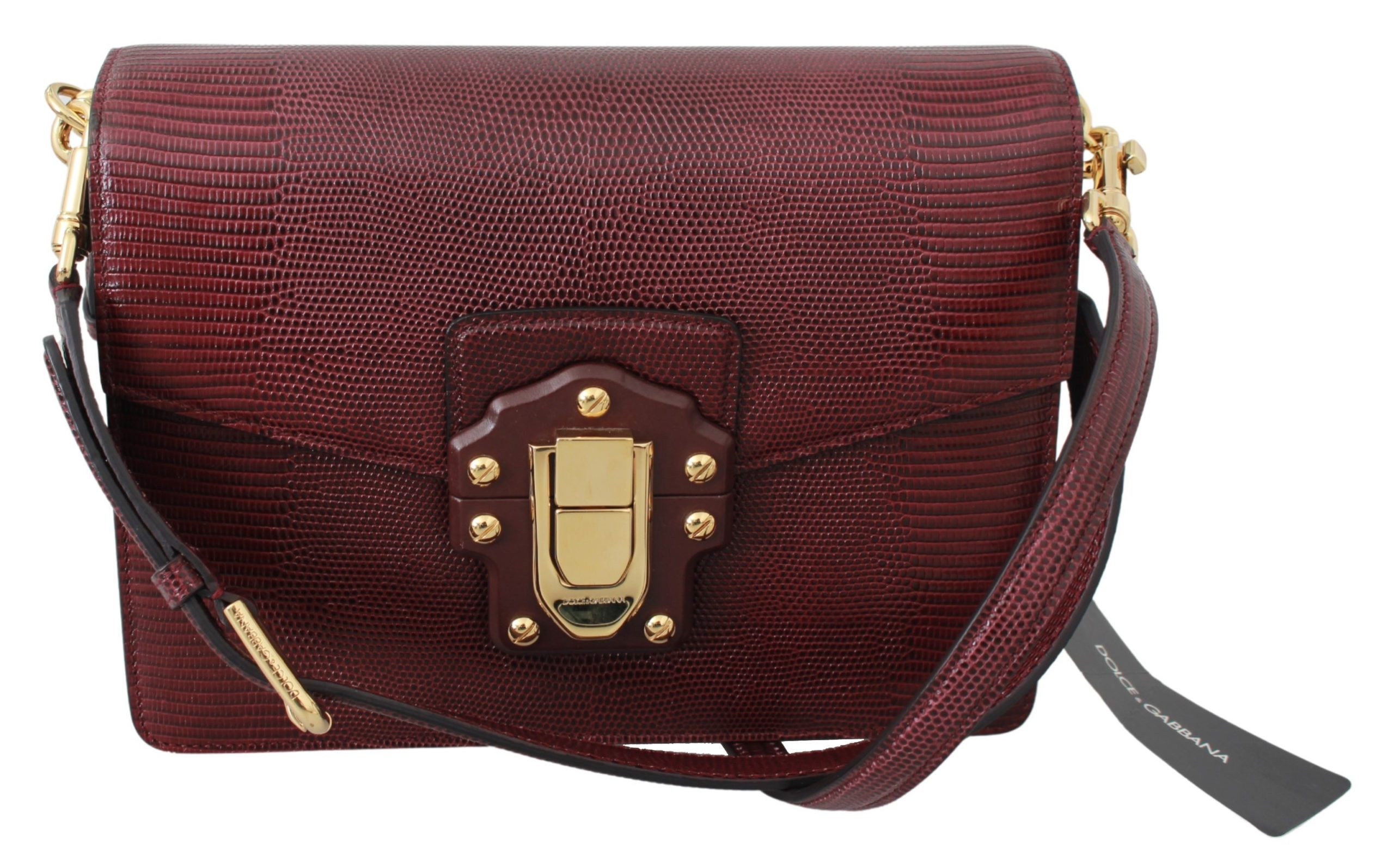 Dolce & Gabbana Women's Leather LUCIA Shoulder Bag Bordeaux VAS9404