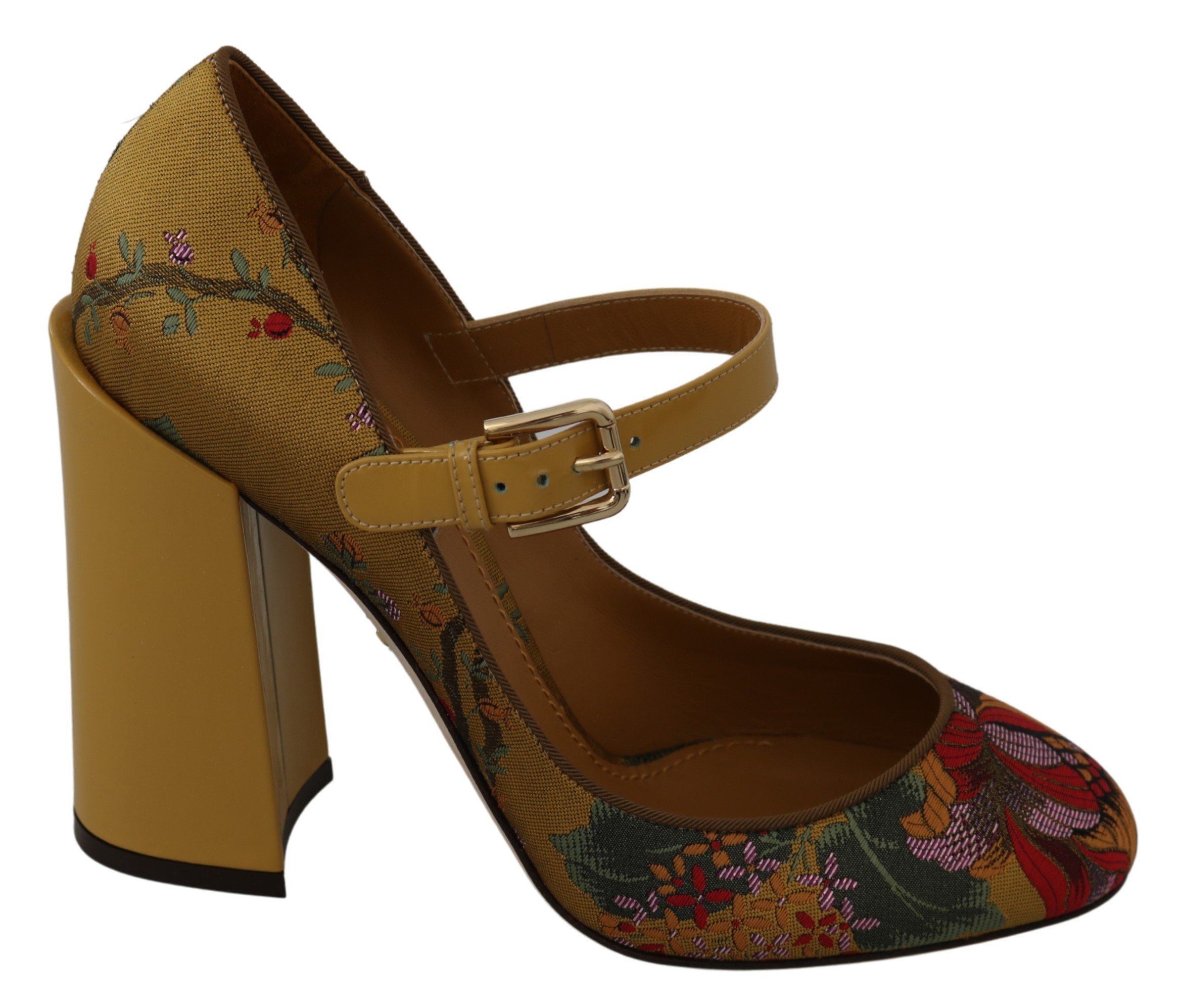 Dolce & Gabbana Women's Mary Janes Leather Pumps Yellow LA7334 - EU39/US8.5