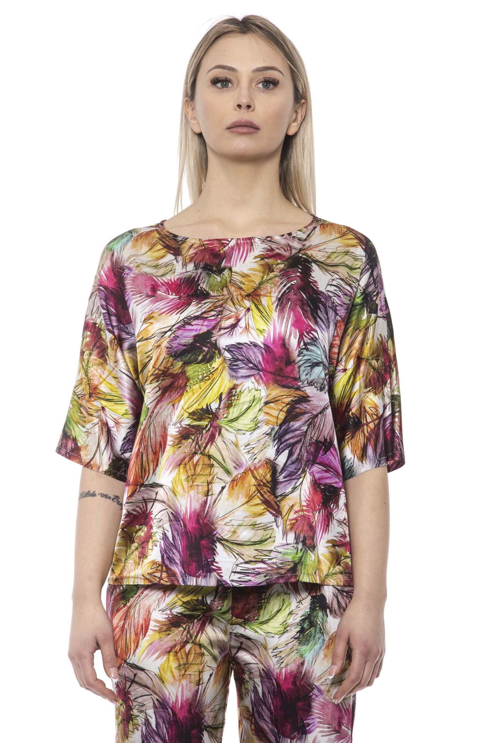 Alpha Studio Women's V A R. U N I C A T-Shirt Multicolor AL1394941 - IT40 | XS