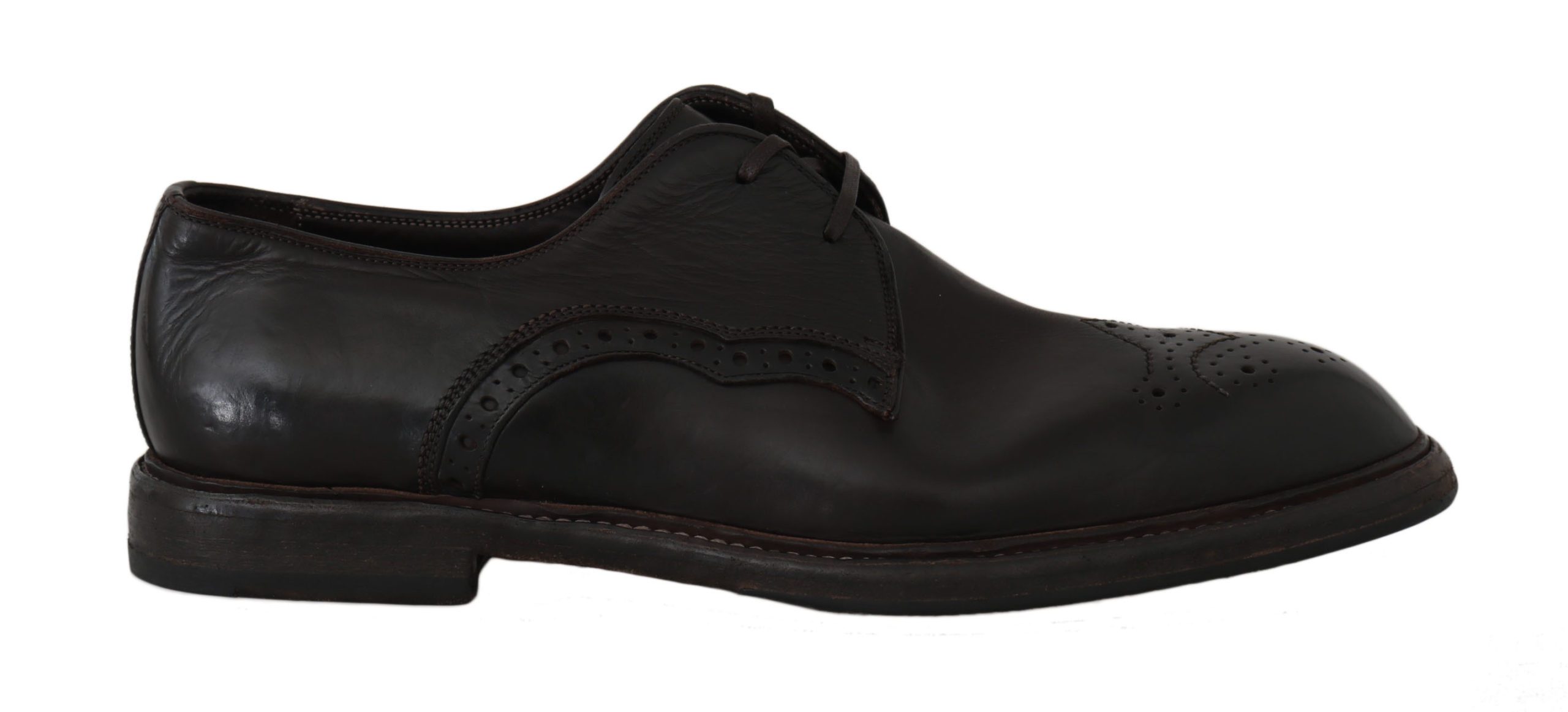 Dolce & Gabbana Men's Leather Marsala Derby Shoes Brown MV2182 - EU39/US6