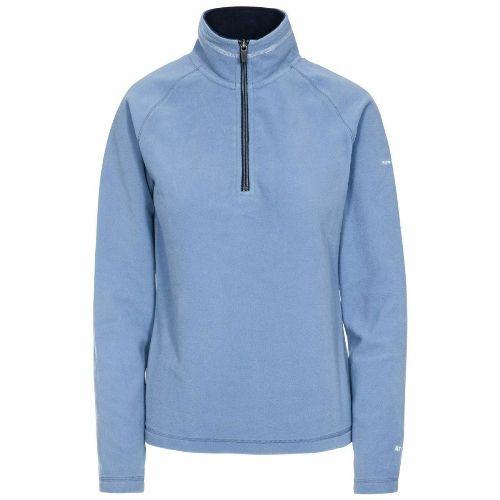 Trespass Women's Half Zip Top Fleece Various Colours Skylar - Denim Blue XS
