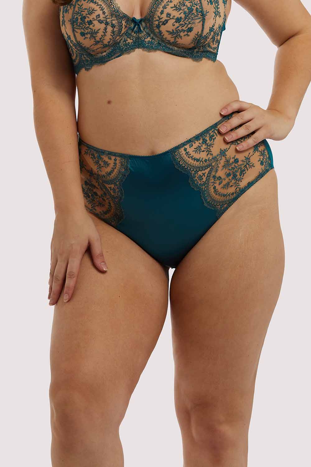 Dita Von Teese Severine Shady Spruce Curve Brief UK 18 / US 14