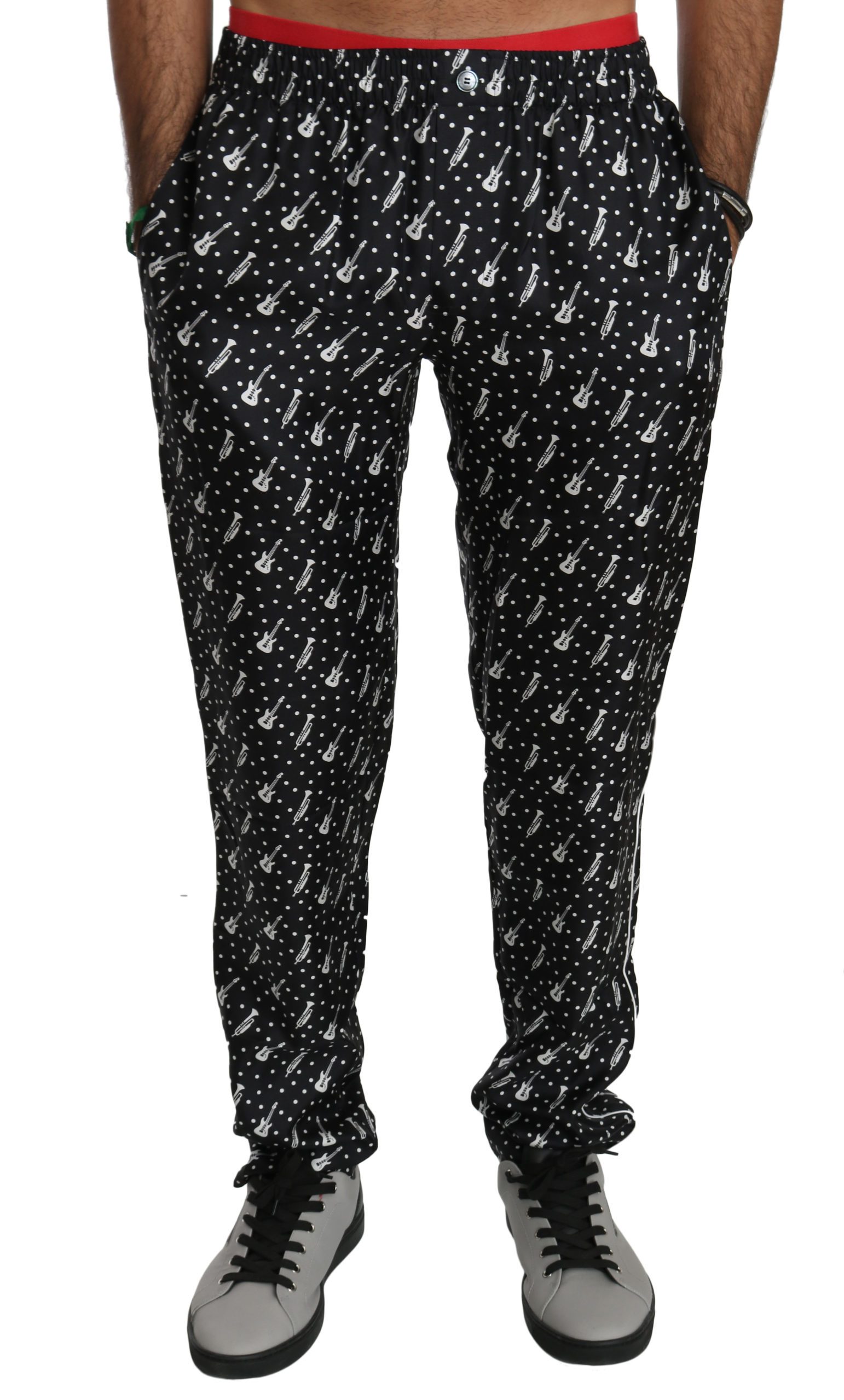 Dolce & Gabbana Men's Musical Instrument Trouser Black PAN70750 - IT54 | XL