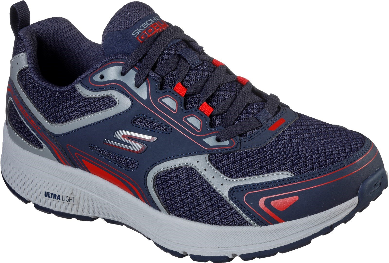 Skechers Men's GOrun Consistent Sports Trainer Various Colours 32204 - Navy/Red 6