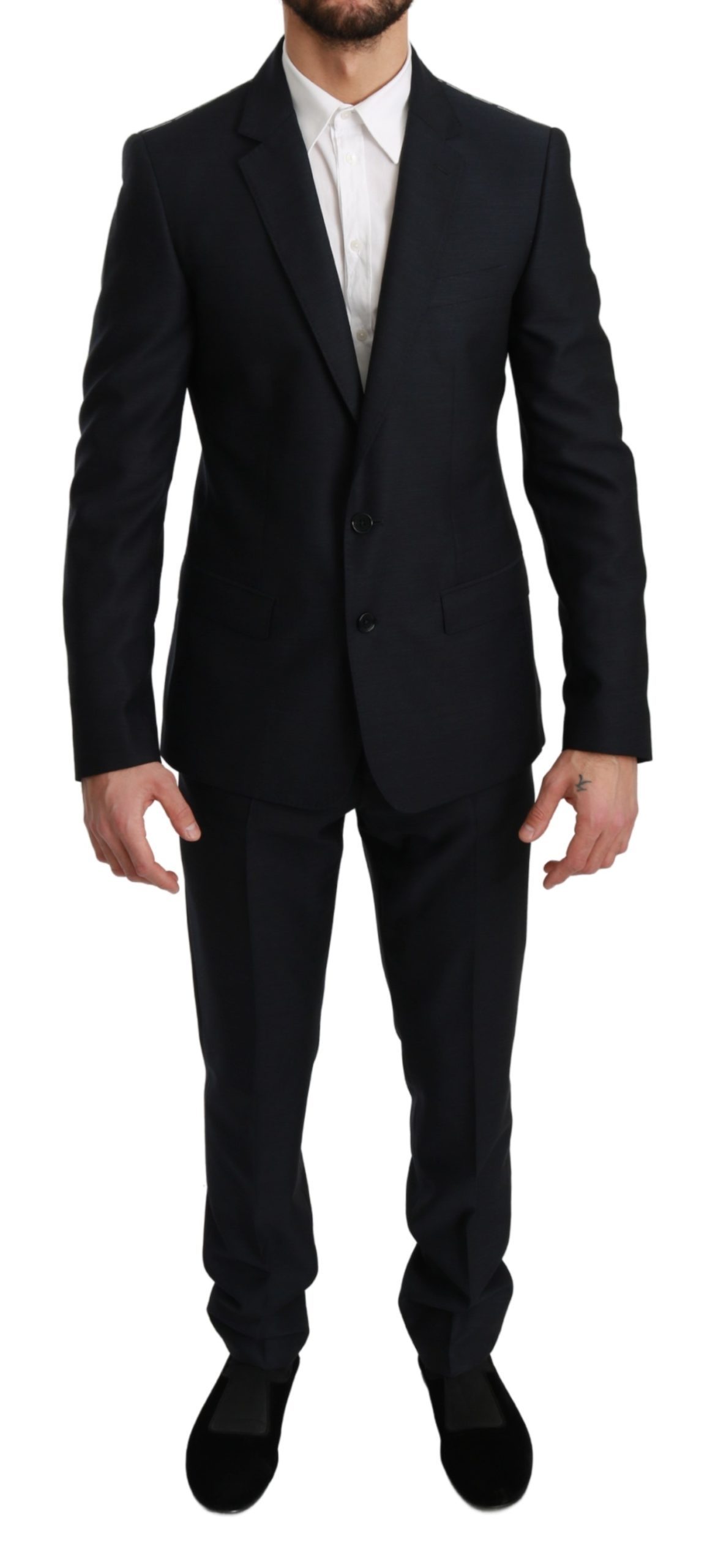 Dolce & Gabbana Men's Slim Fit 2 Piece MARTINI Wool Suit Blue KOS1768 - IT46 | S