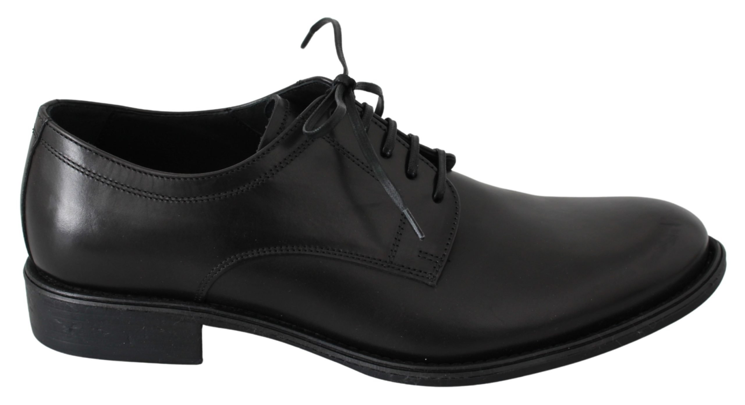 Black Leather Derby Formal Dress Mens Shoes - EU41/US8