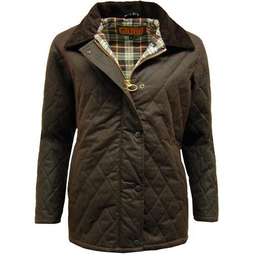 Game Technical Apparel Women's Jacket Various Colours Wax Jkt - Brown S