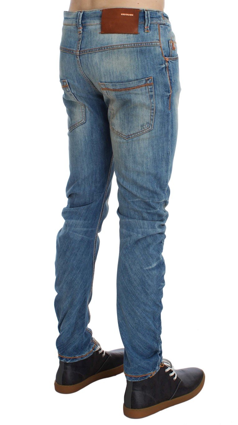 ACHT Men's Cotton Slim Twist Fit Jeans Blue SIG30522 - W34