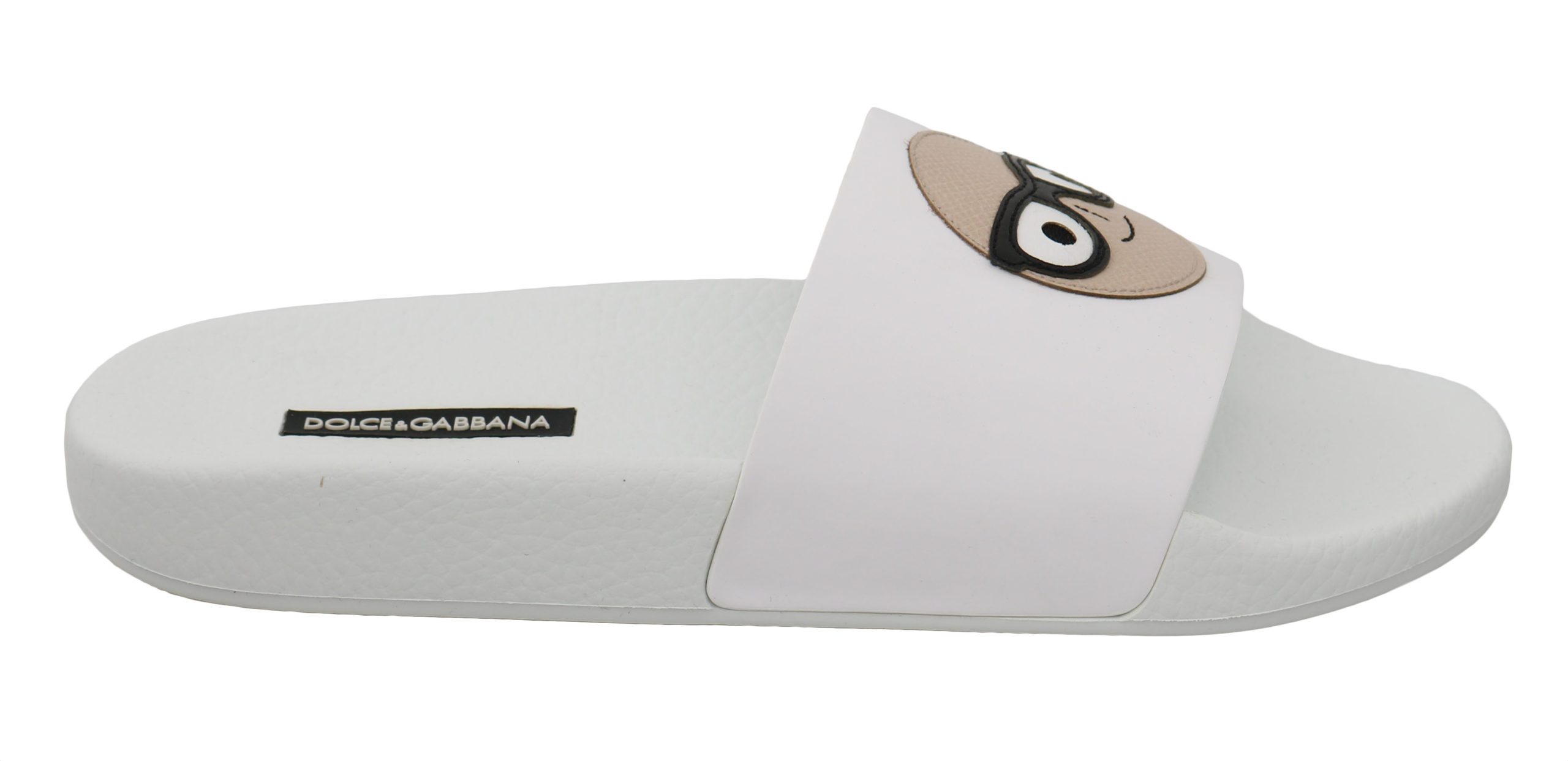 Dolce & Gabbana Women's Leather Slides Sandals White LA6250 - EU35/US4.5