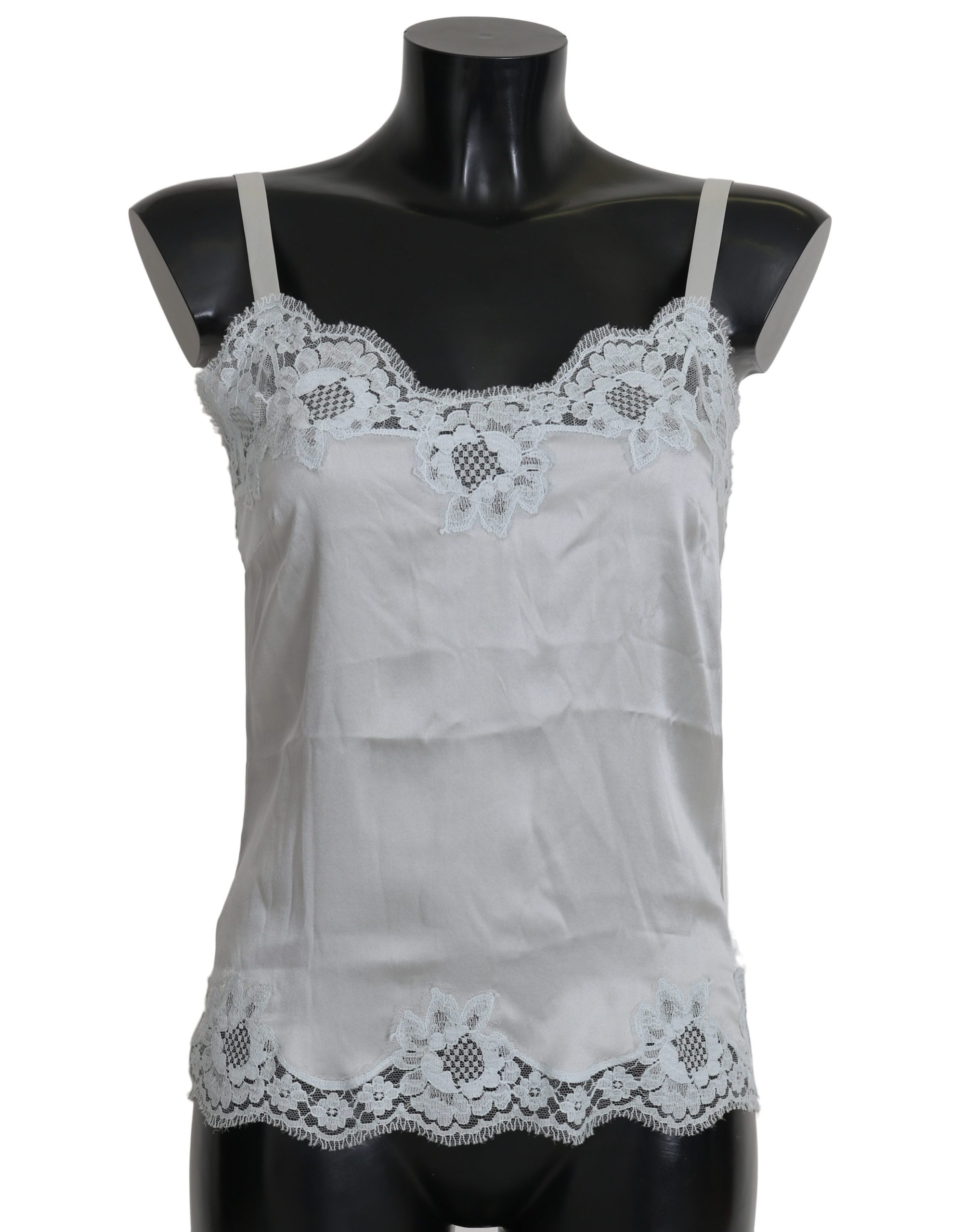 Dolce & Gabbana Women's Silk Lace Dress Lingerie White BIK246 - IT | XS