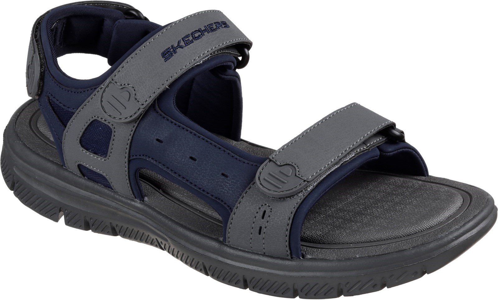 Skechers Men's Flex Advantage S Upwell Summer Sandal Multicolor 32213 - Navy/Charcoal 6